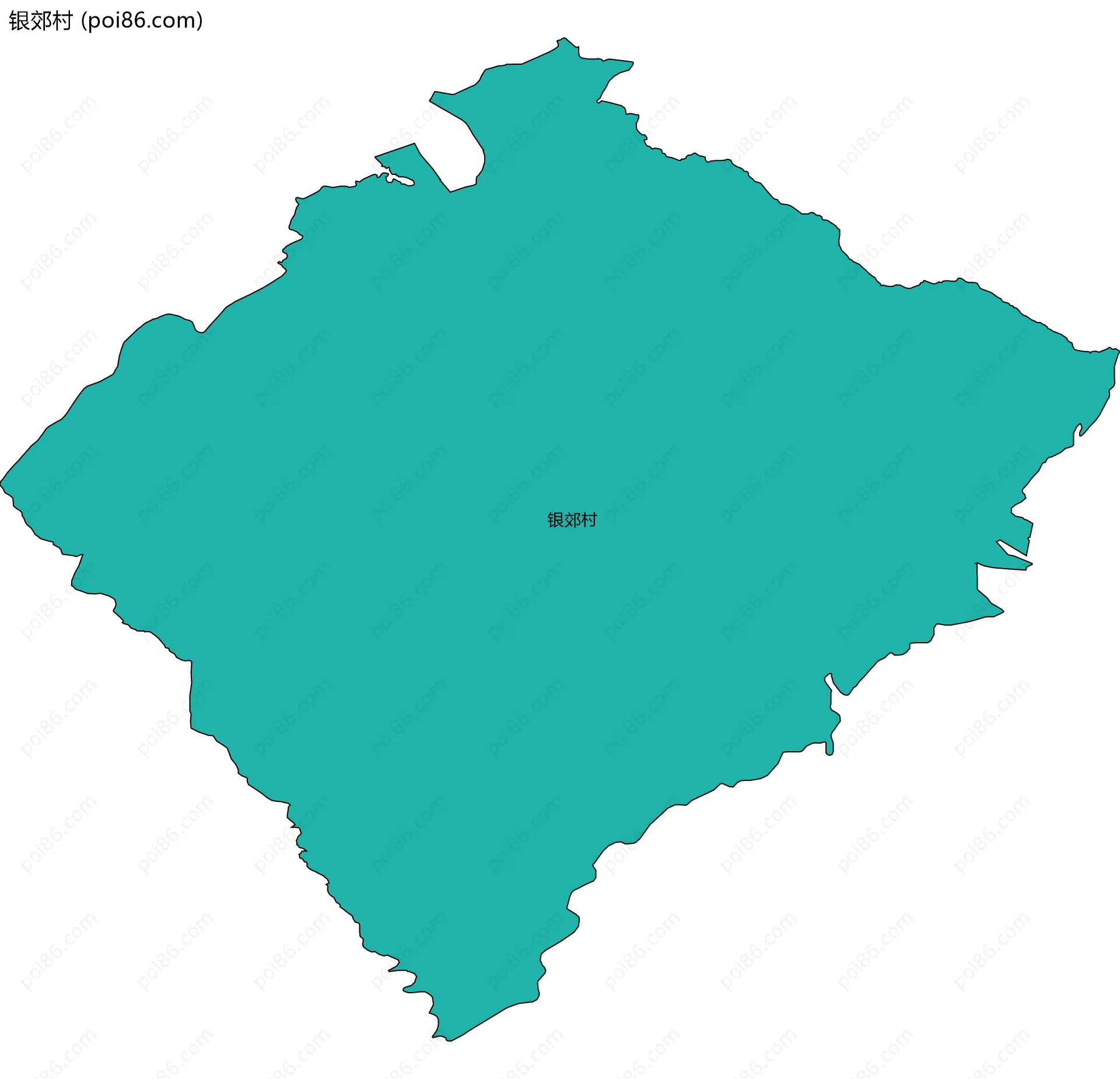 银郊村边界地图