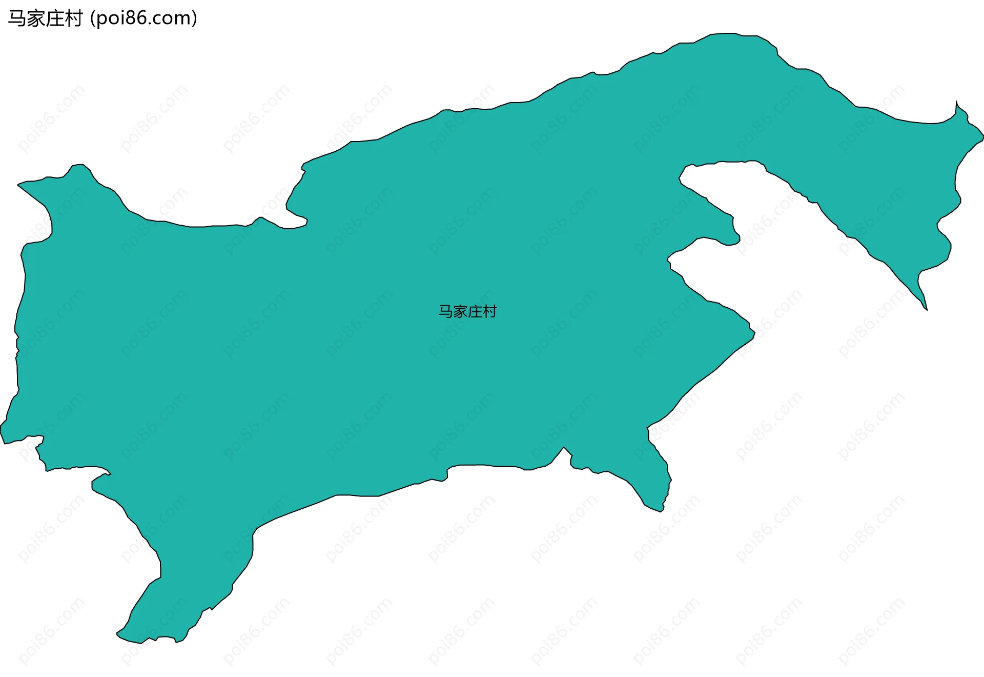 马家庄村边界地图