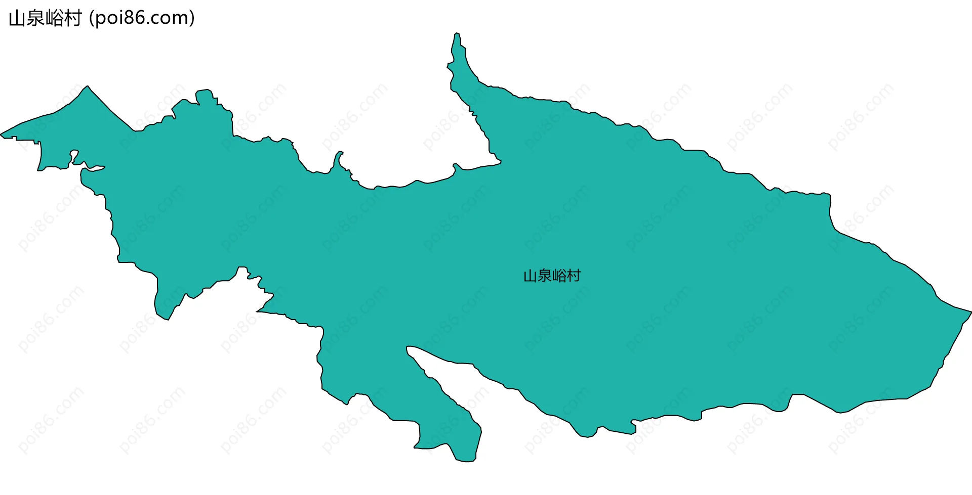 山泉峪村边界地图