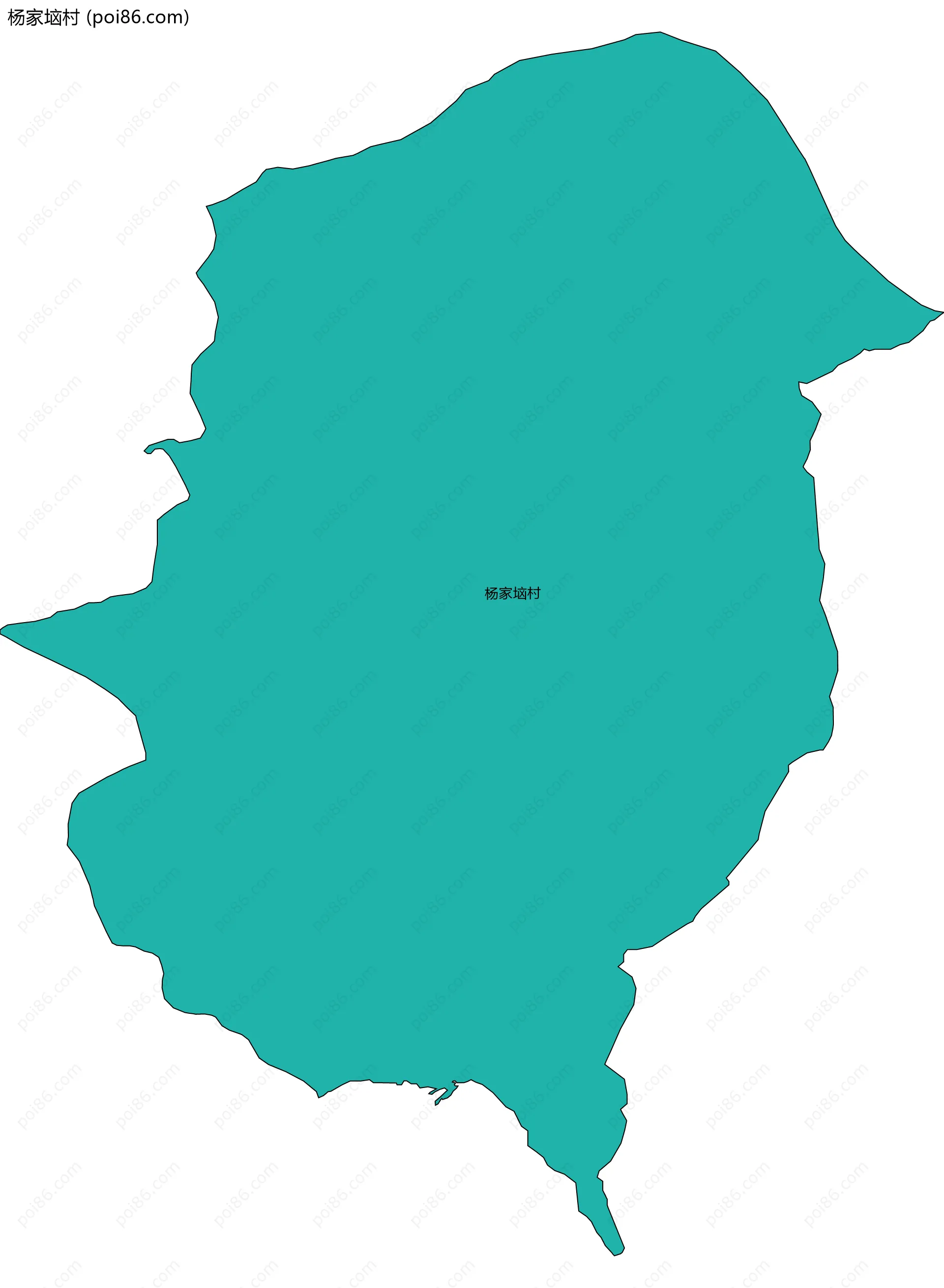 杨家垴村边界地图