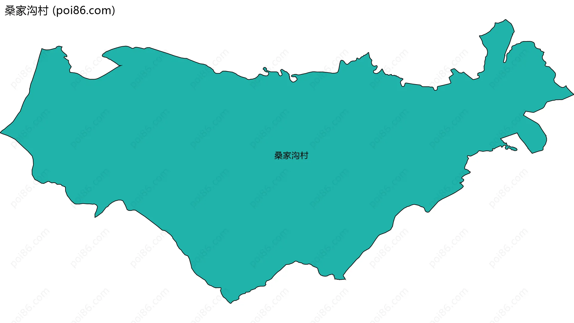 桑家沟村边界地图