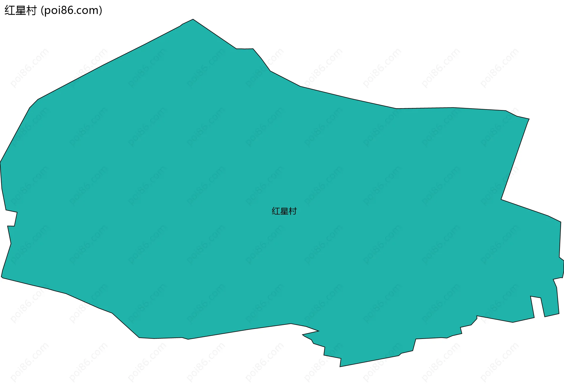 红星村边界地图