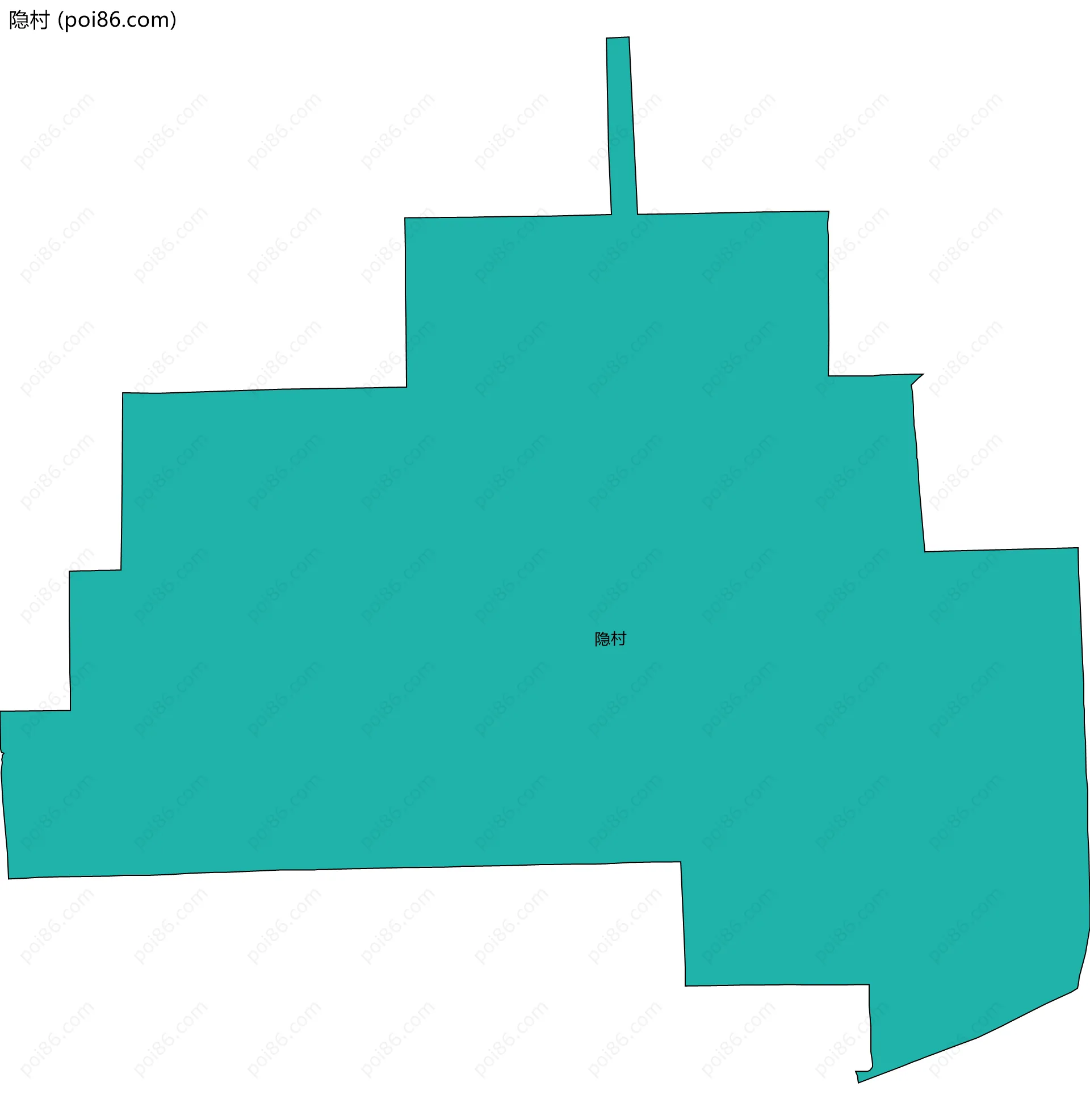 隐村边界地图
