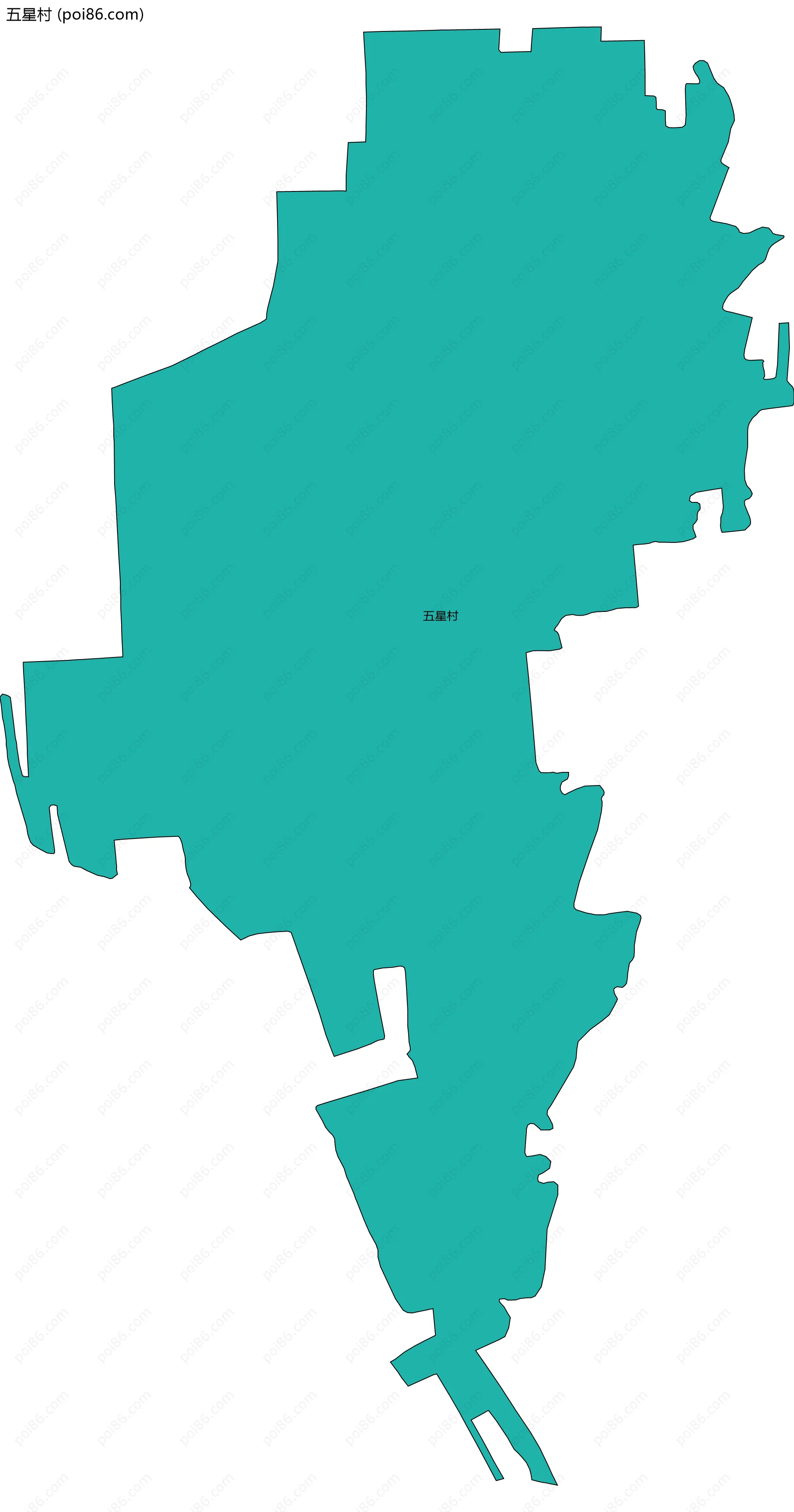 五星村边界地图