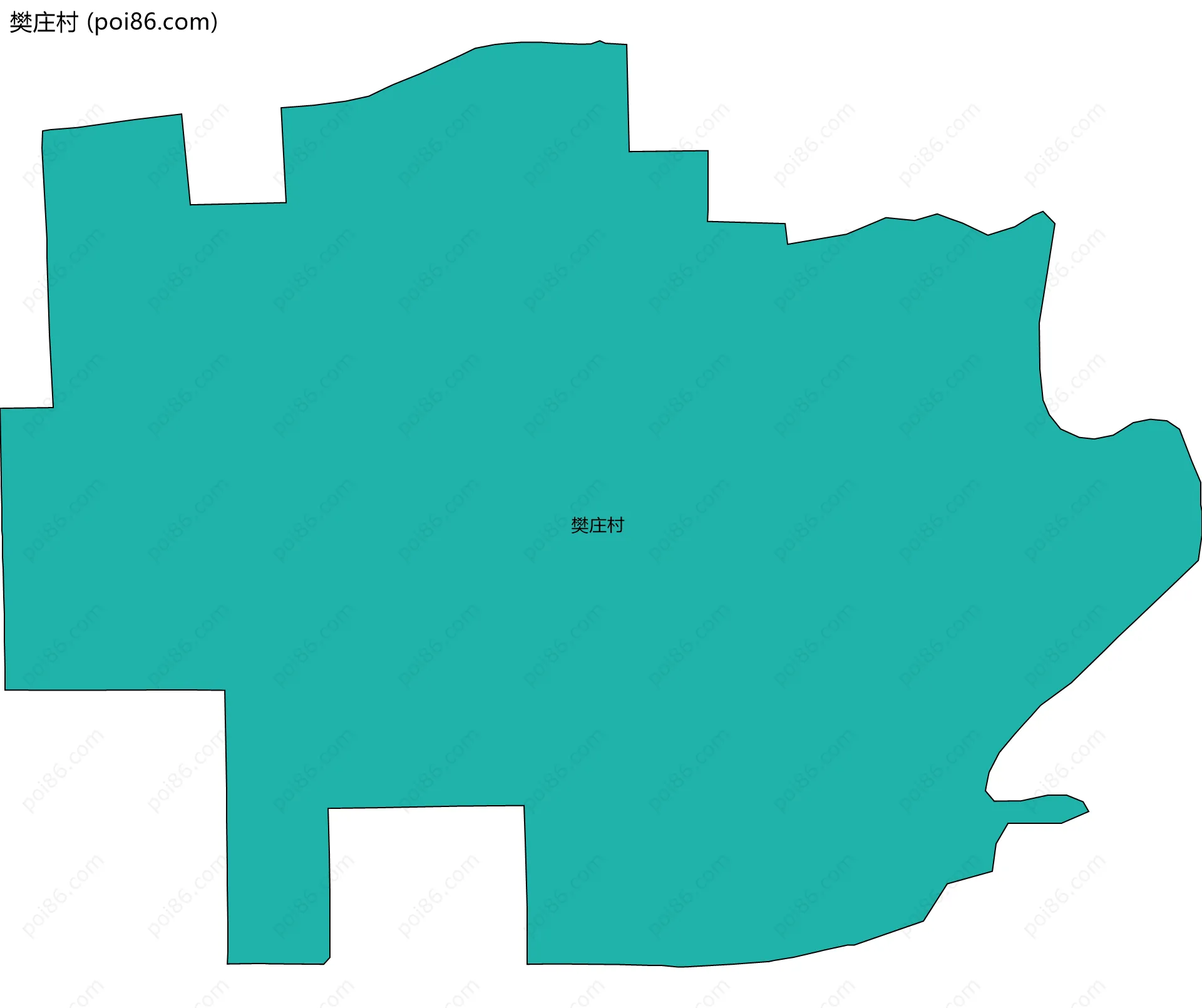 樊庄村边界地图