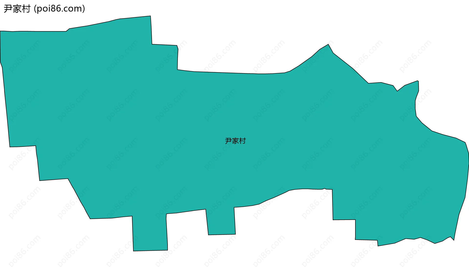 尹家村边界地图