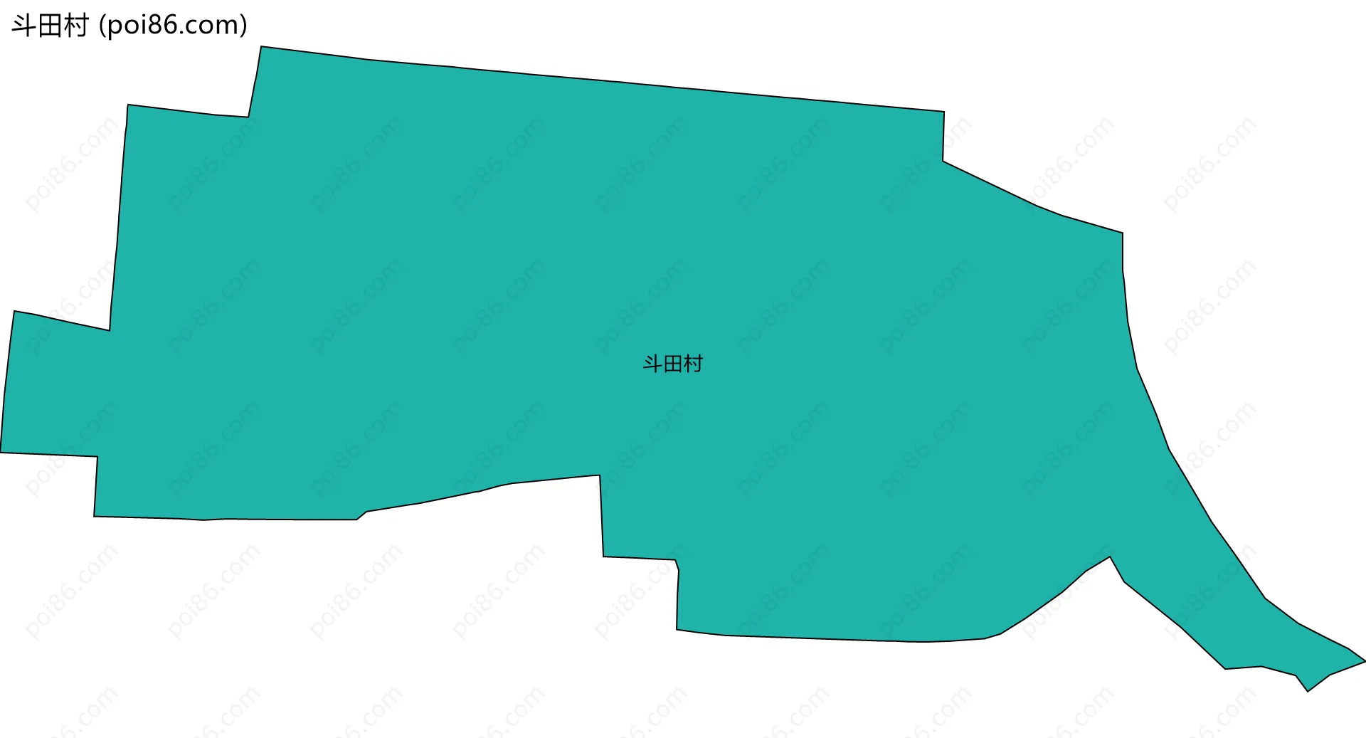 斗田村边界地图