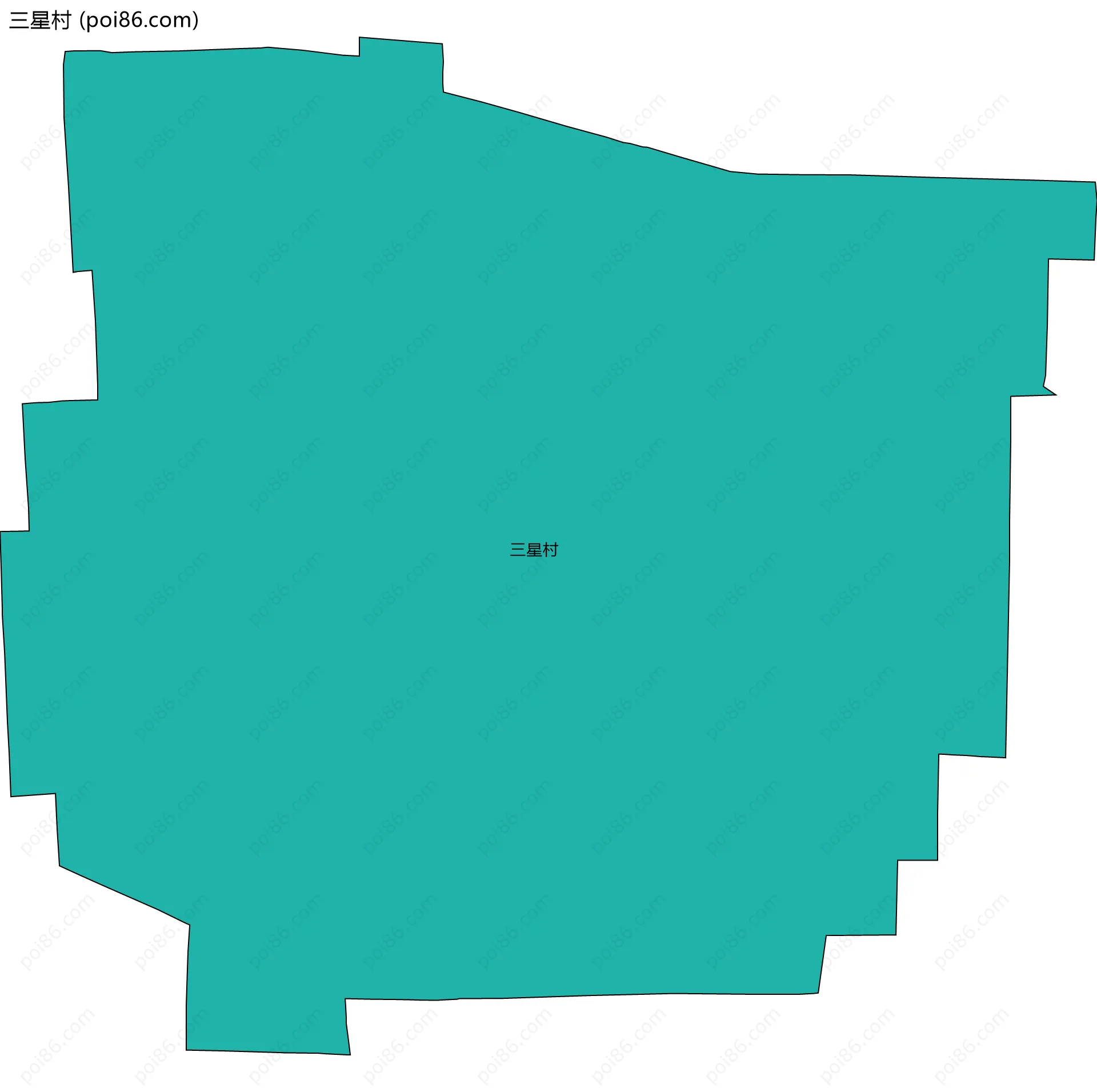 三星村边界地图