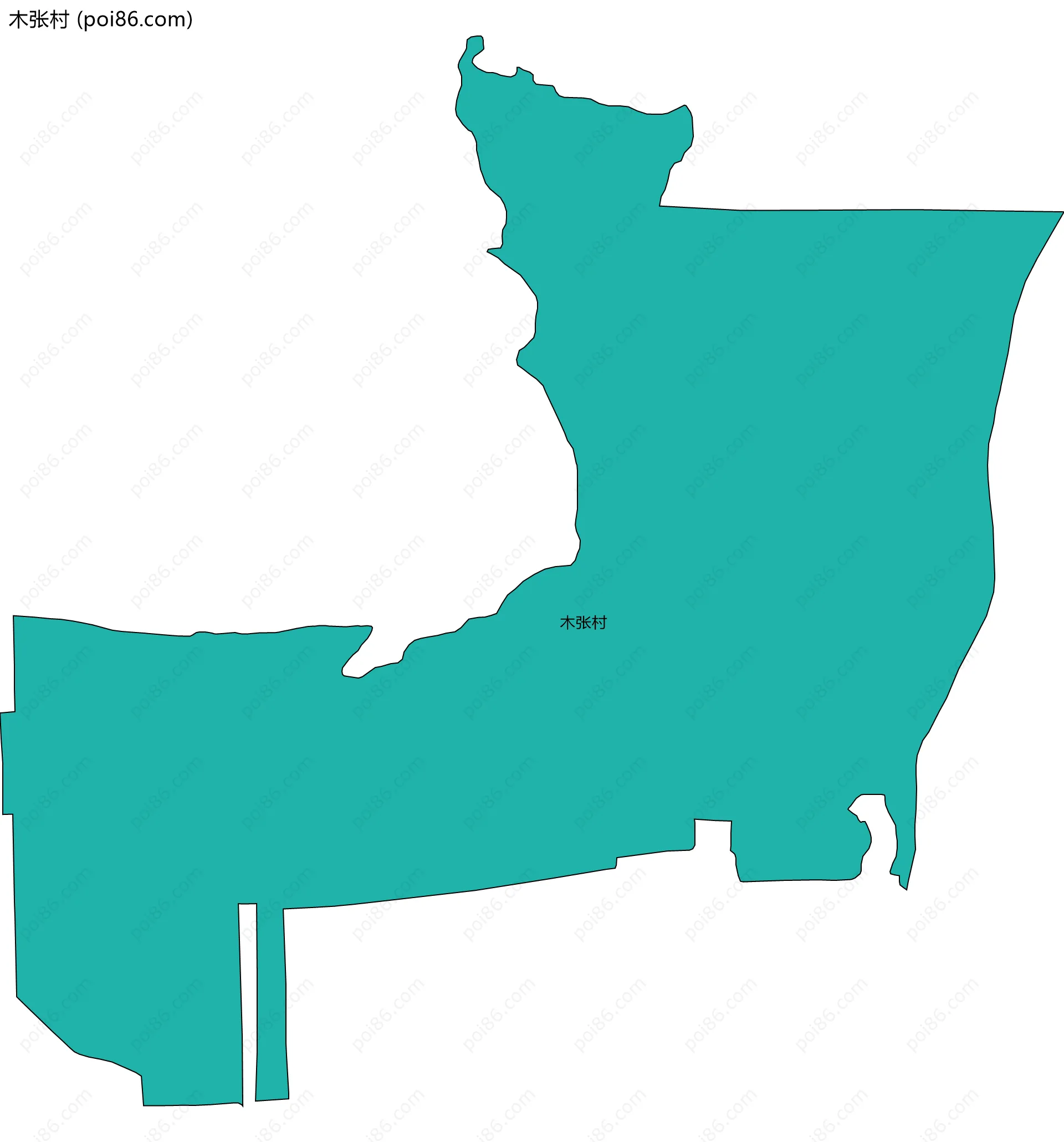 木张村边界地图