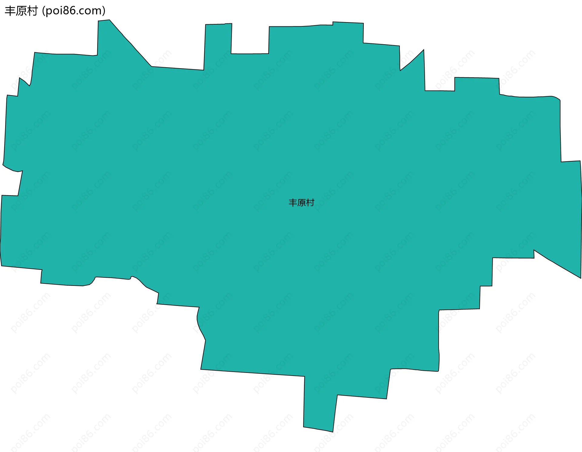 丰原村边界地图