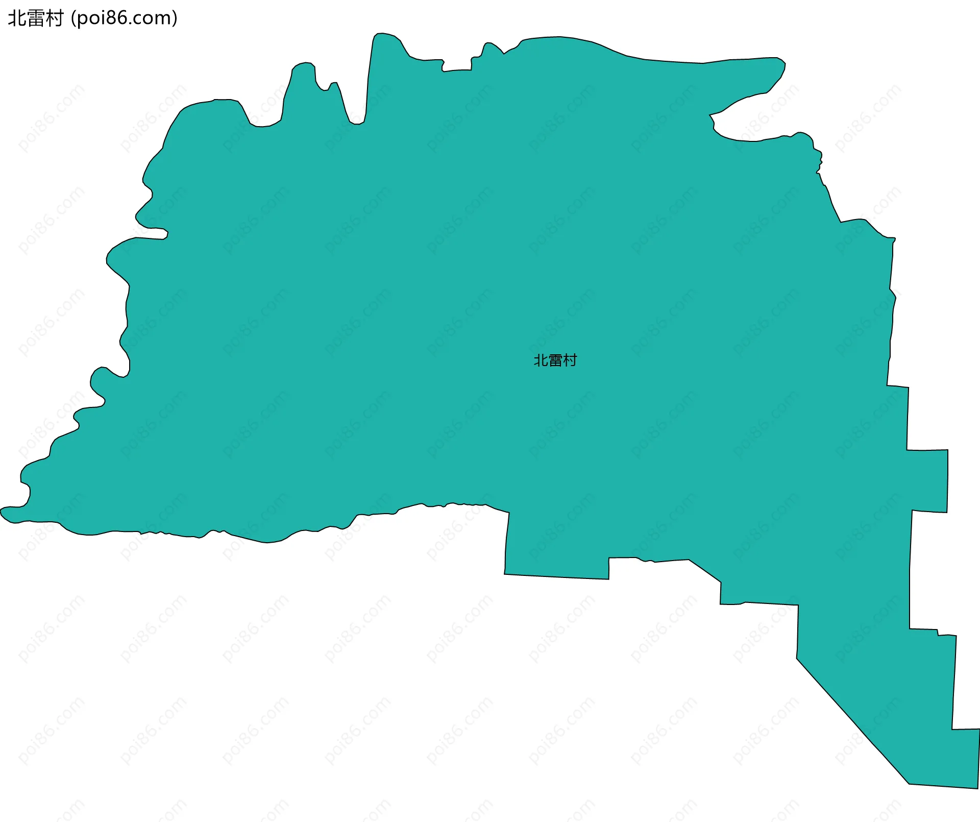 北雷村边界地图