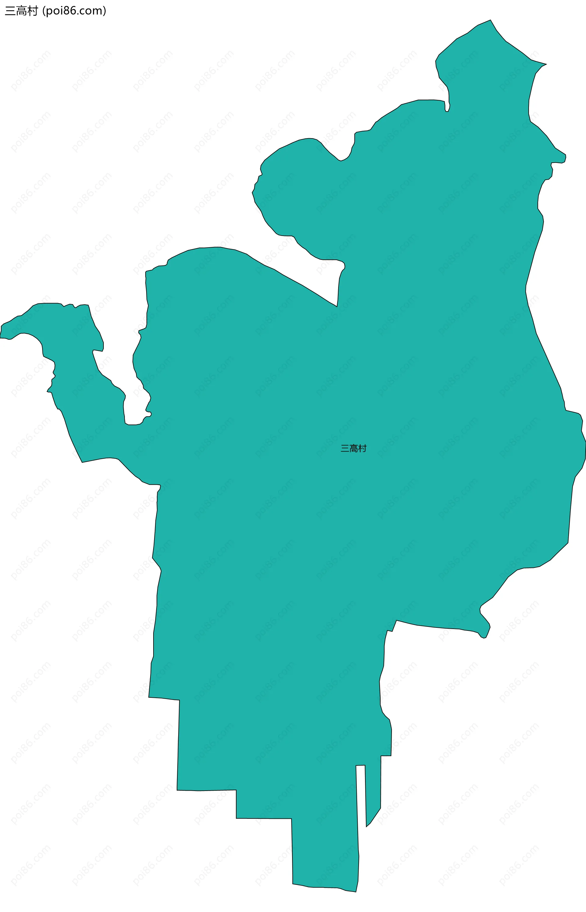 三高村边界地图