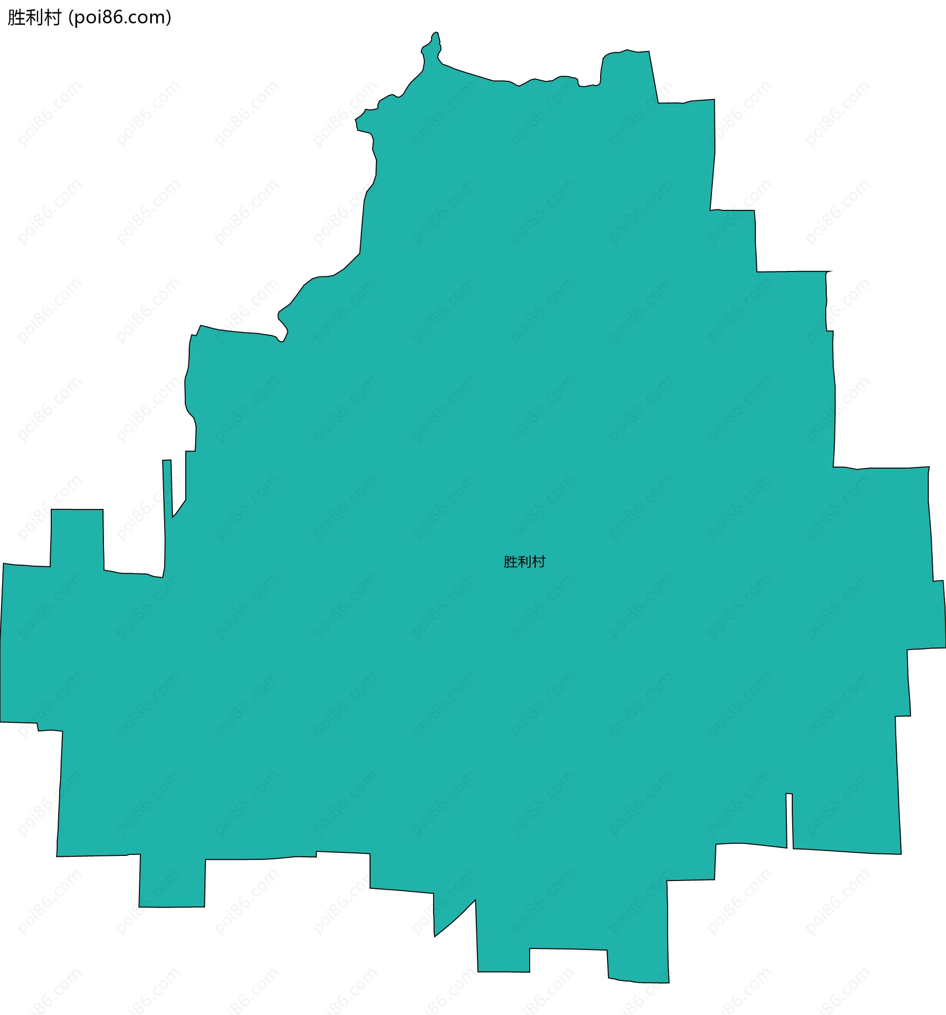 胜利村边界地图