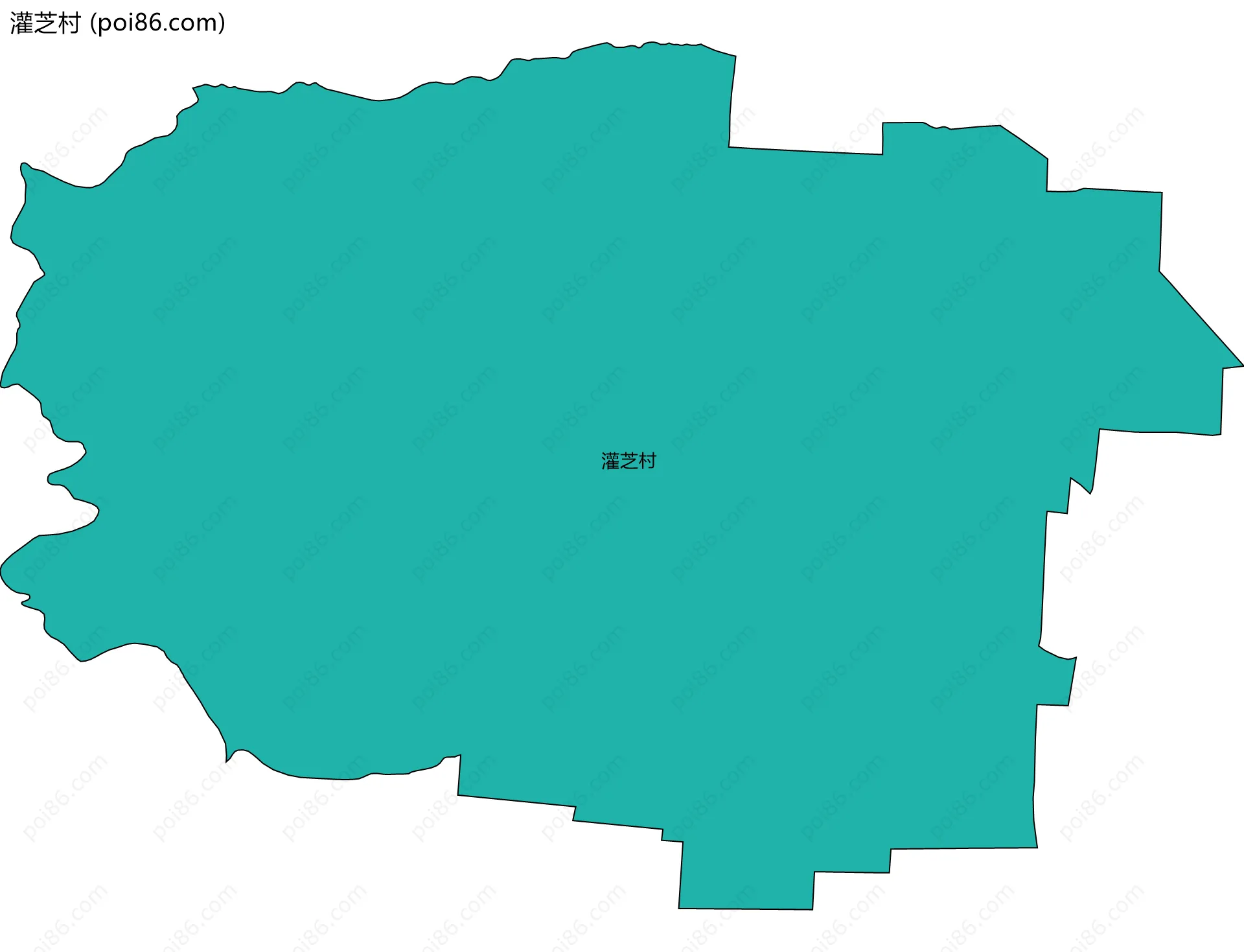 灌芝村边界地图