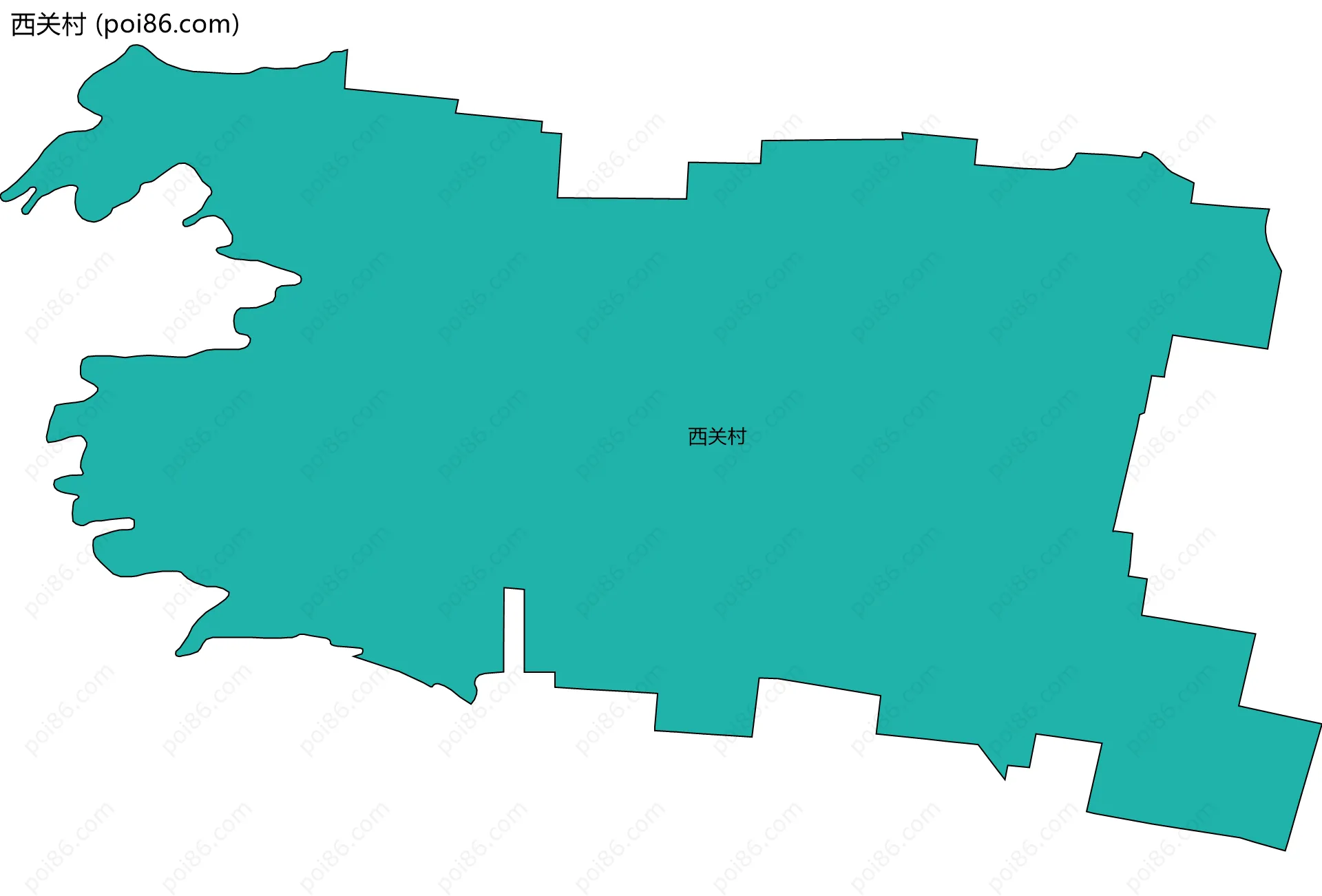 西关村边界地图