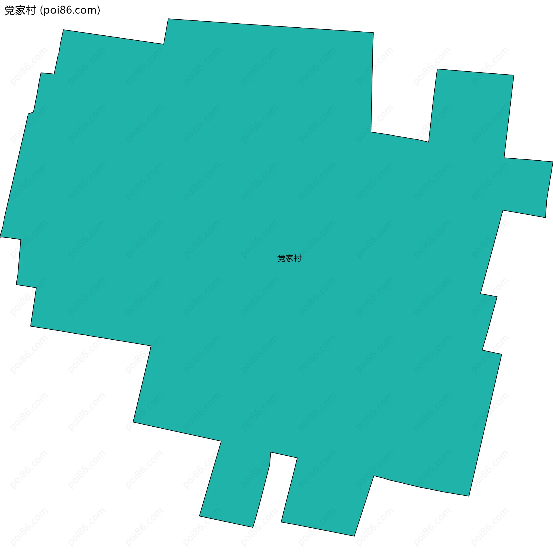 党家村边界地图