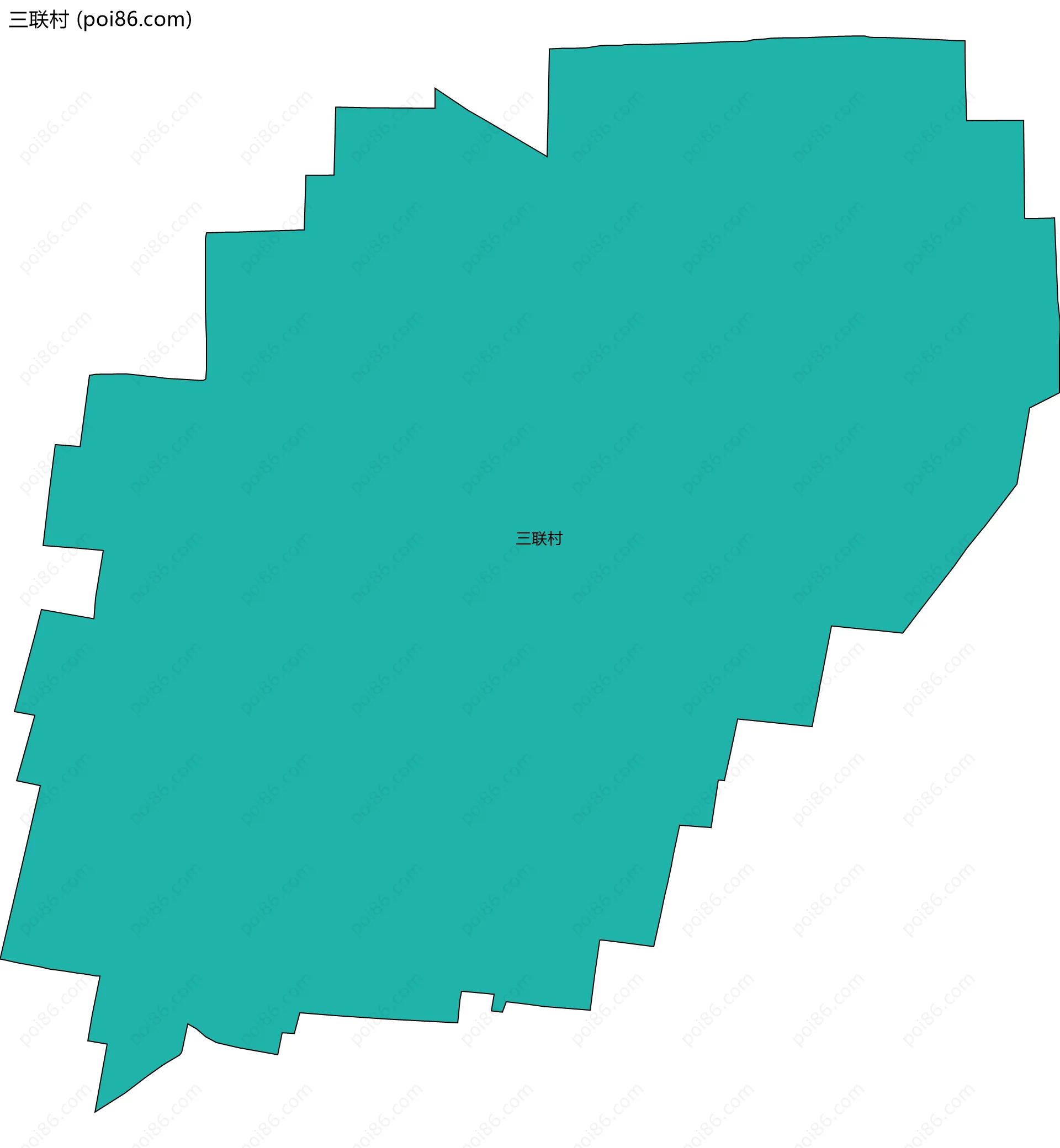三联村边界地图