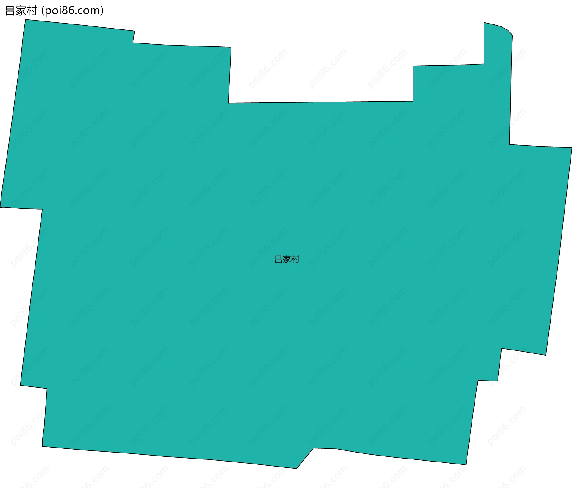 吕家村边界地图