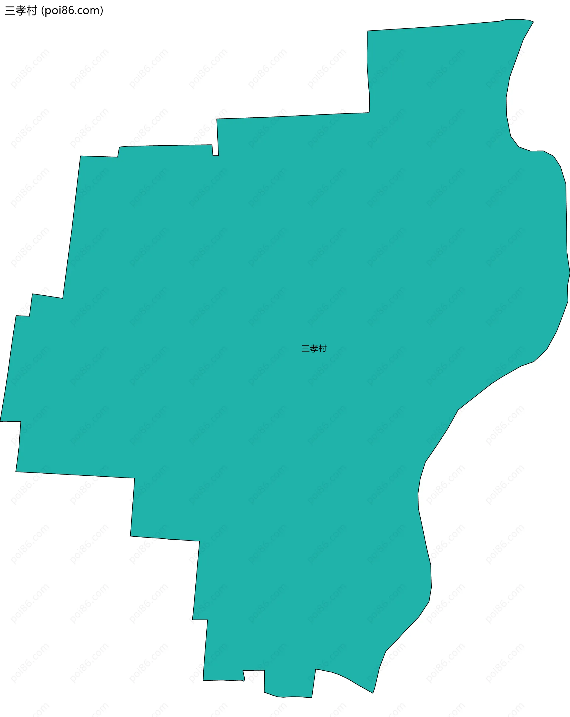 三孝村边界地图