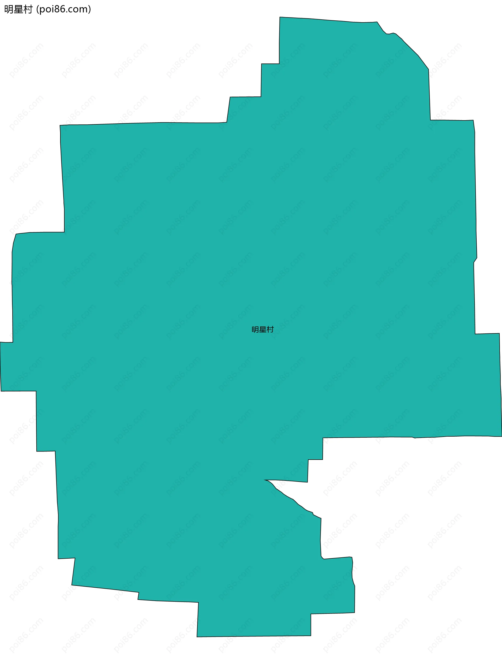 明星村边界地图