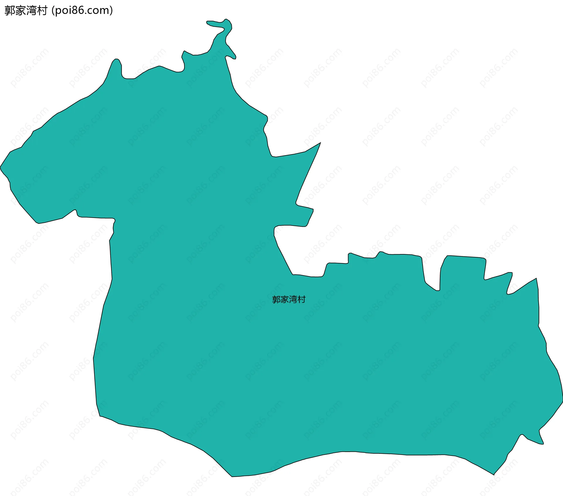 郭家湾村边界地图