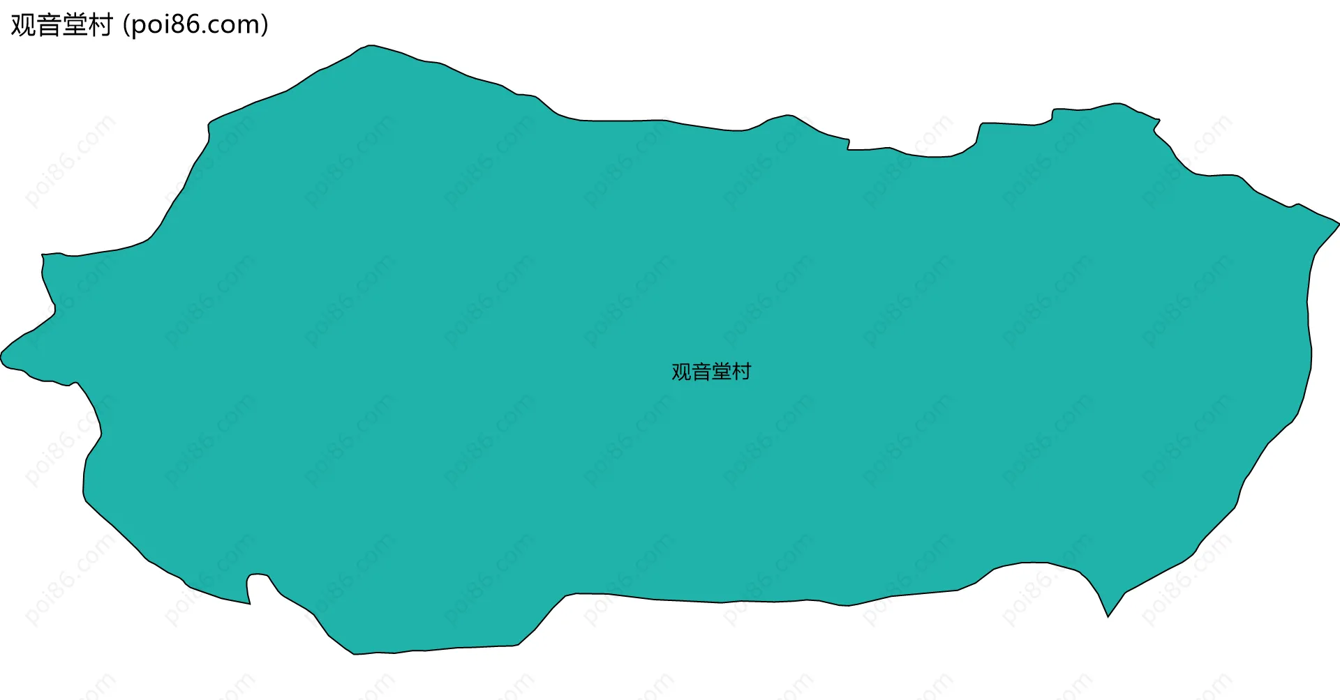 观音堂村边界地图