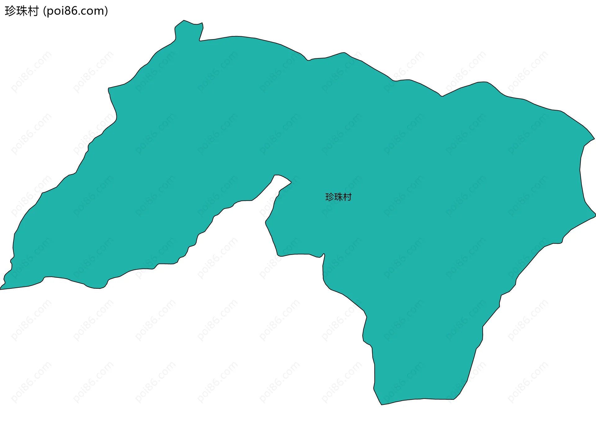 珍珠村边界地图