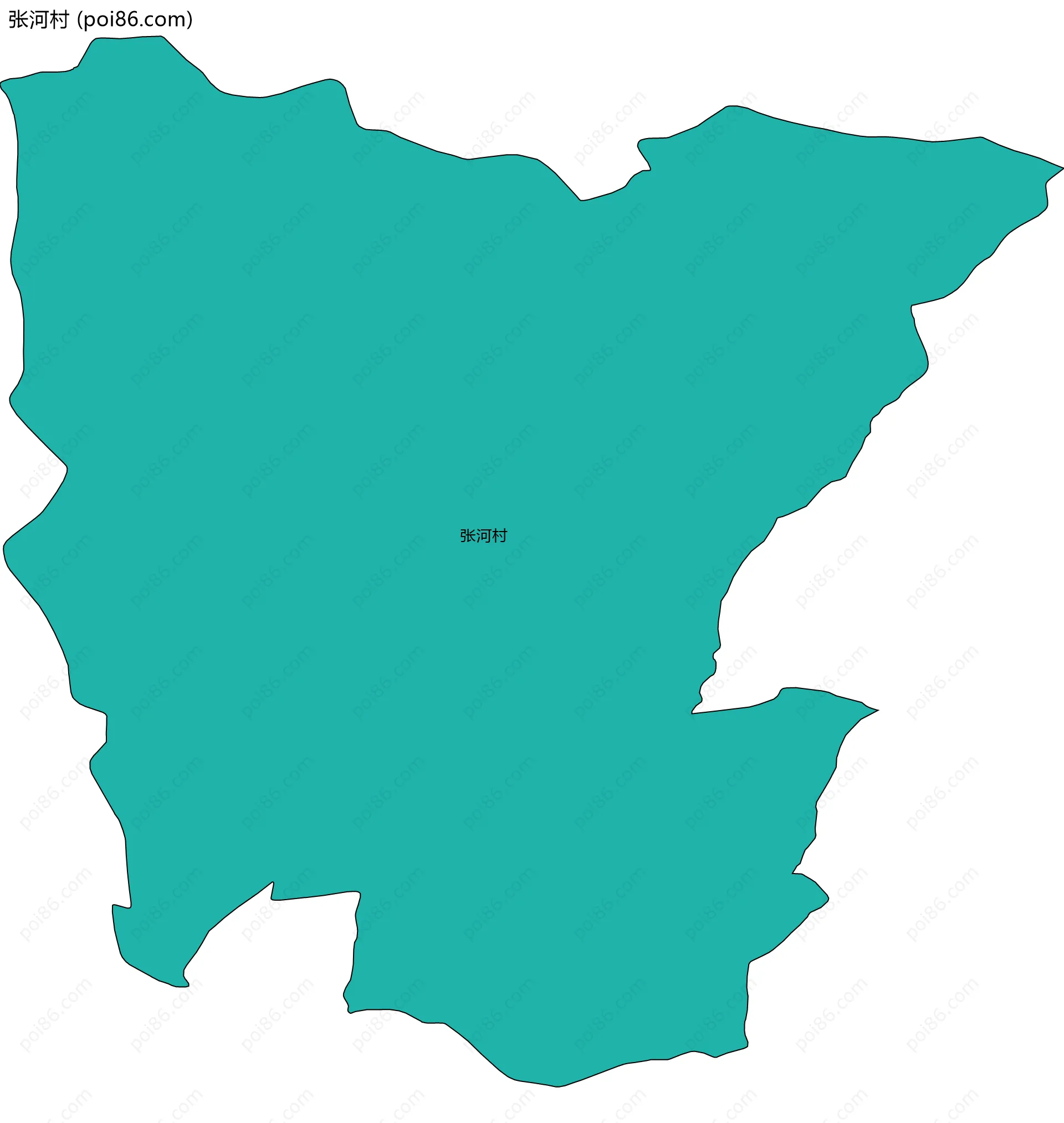 张河村边界地图