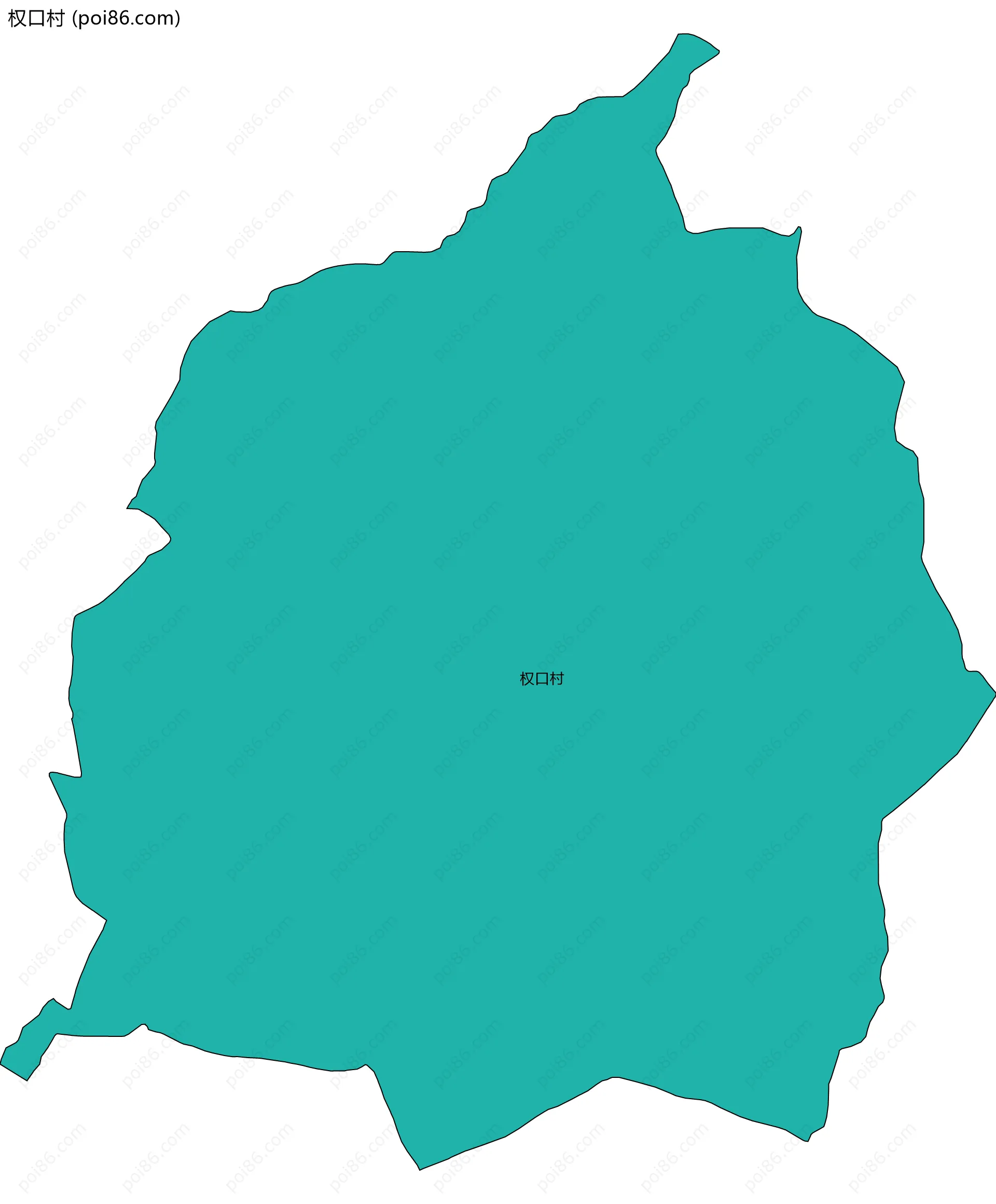 权口村边界地图