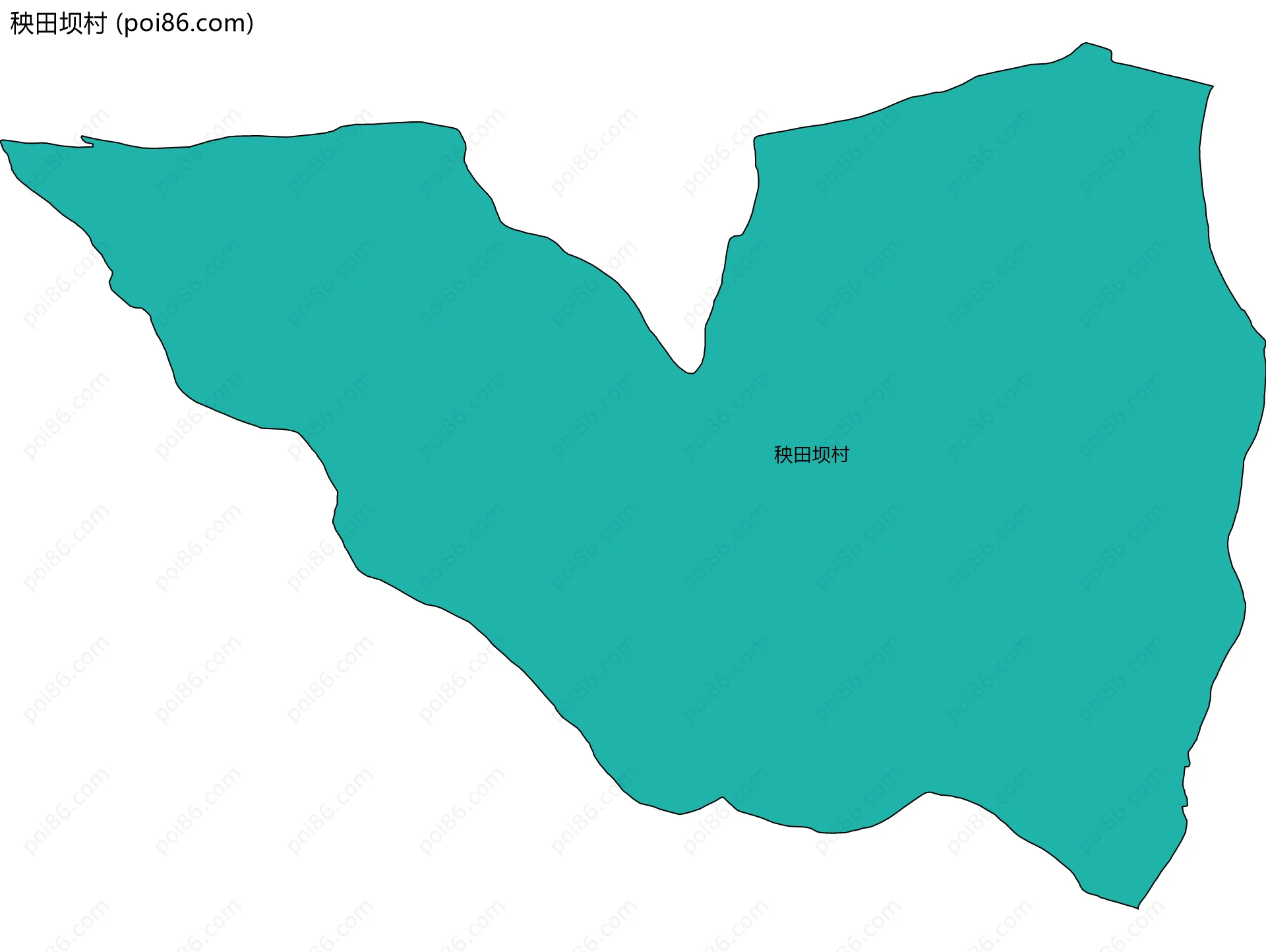 秧田坝村边界地图