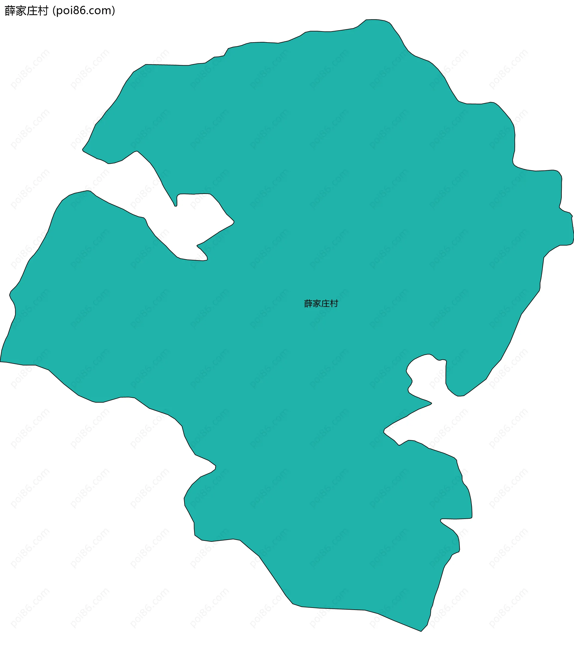 薛家庄村边界地图