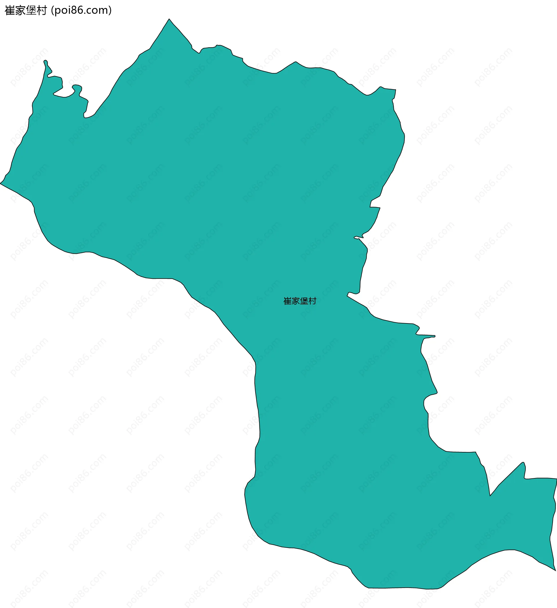 崔家堡村边界地图