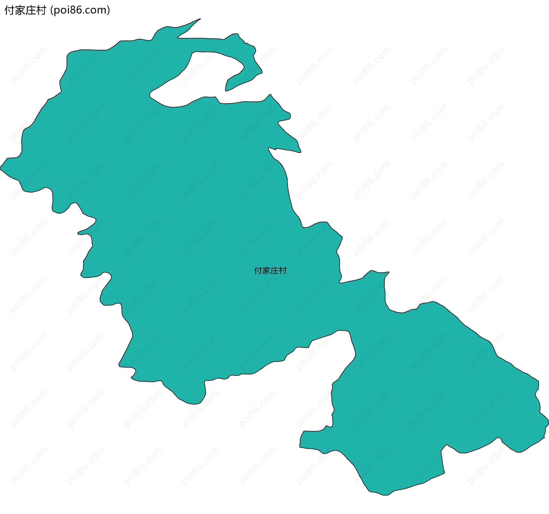 付家庄村边界地图