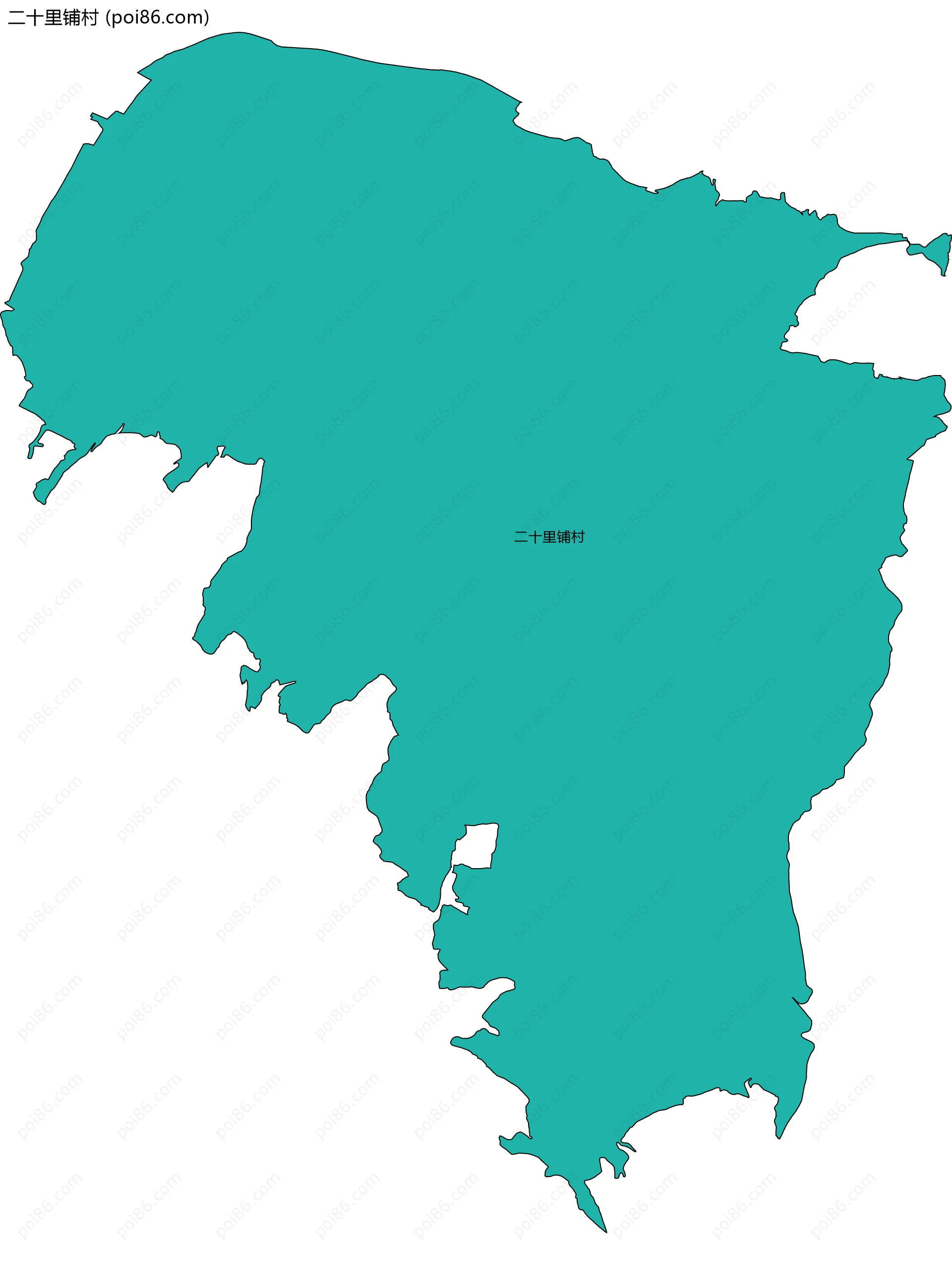 二十里铺村边界地图