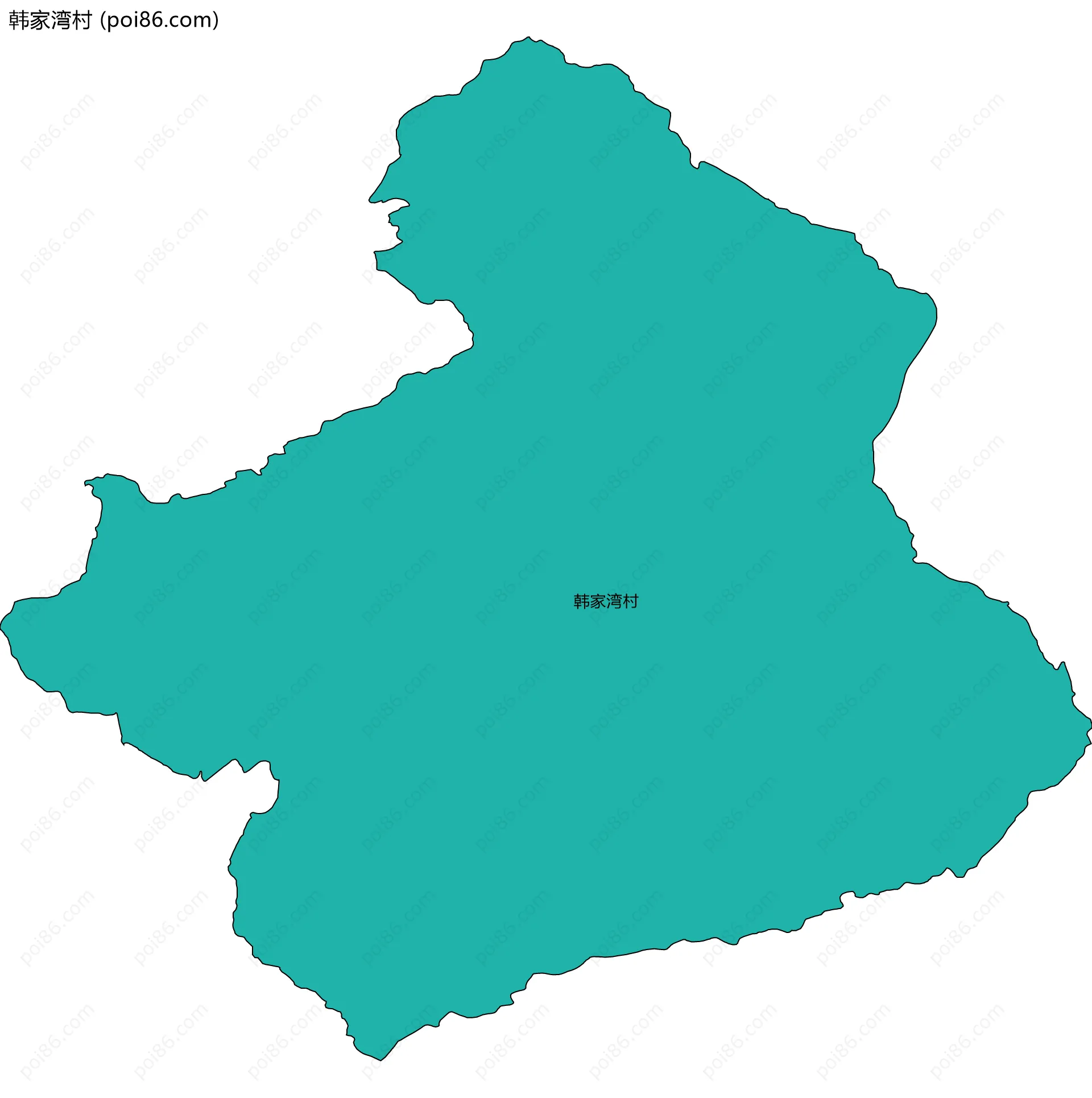 韩家湾村边界地图