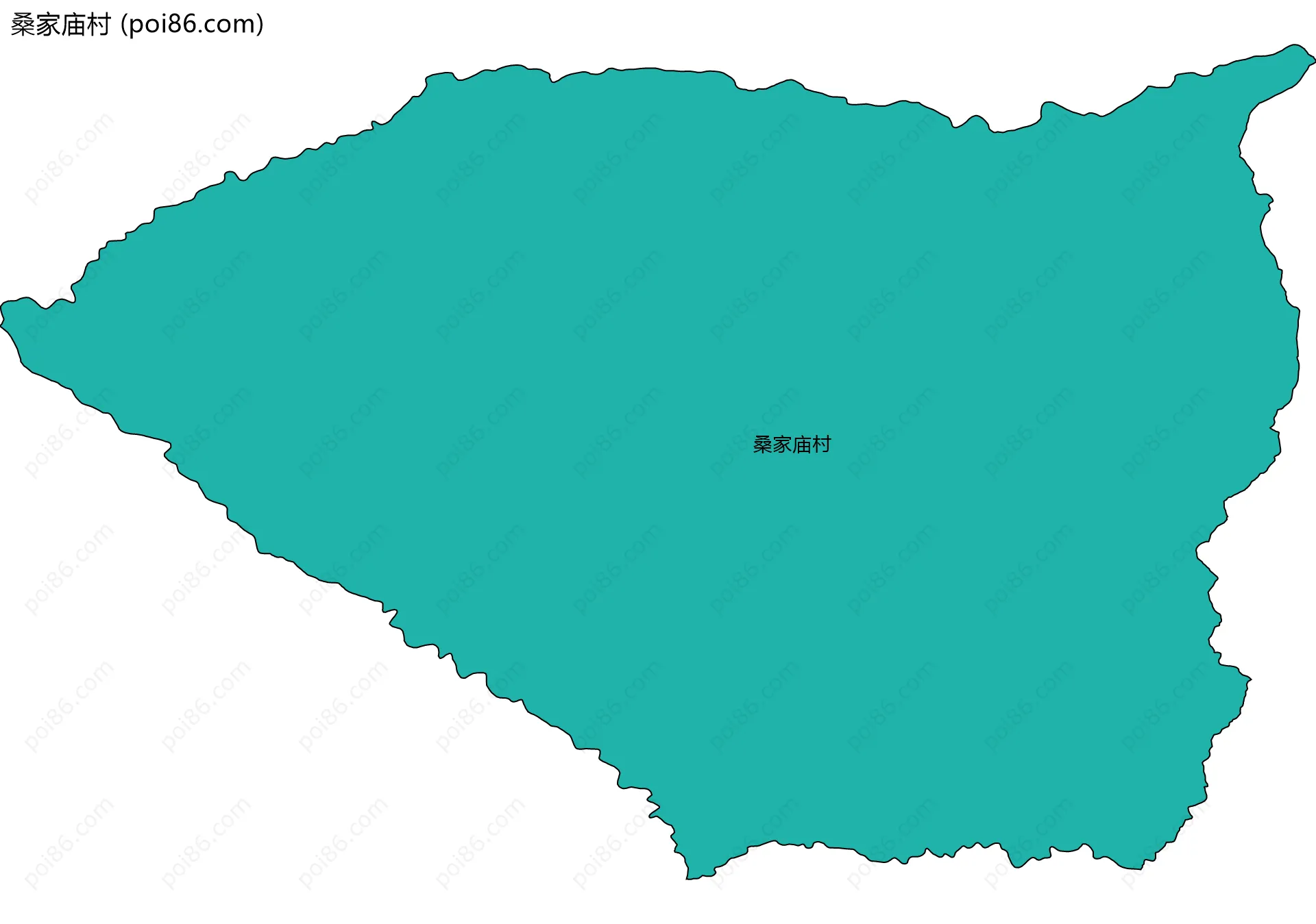 桑家庙村边界地图