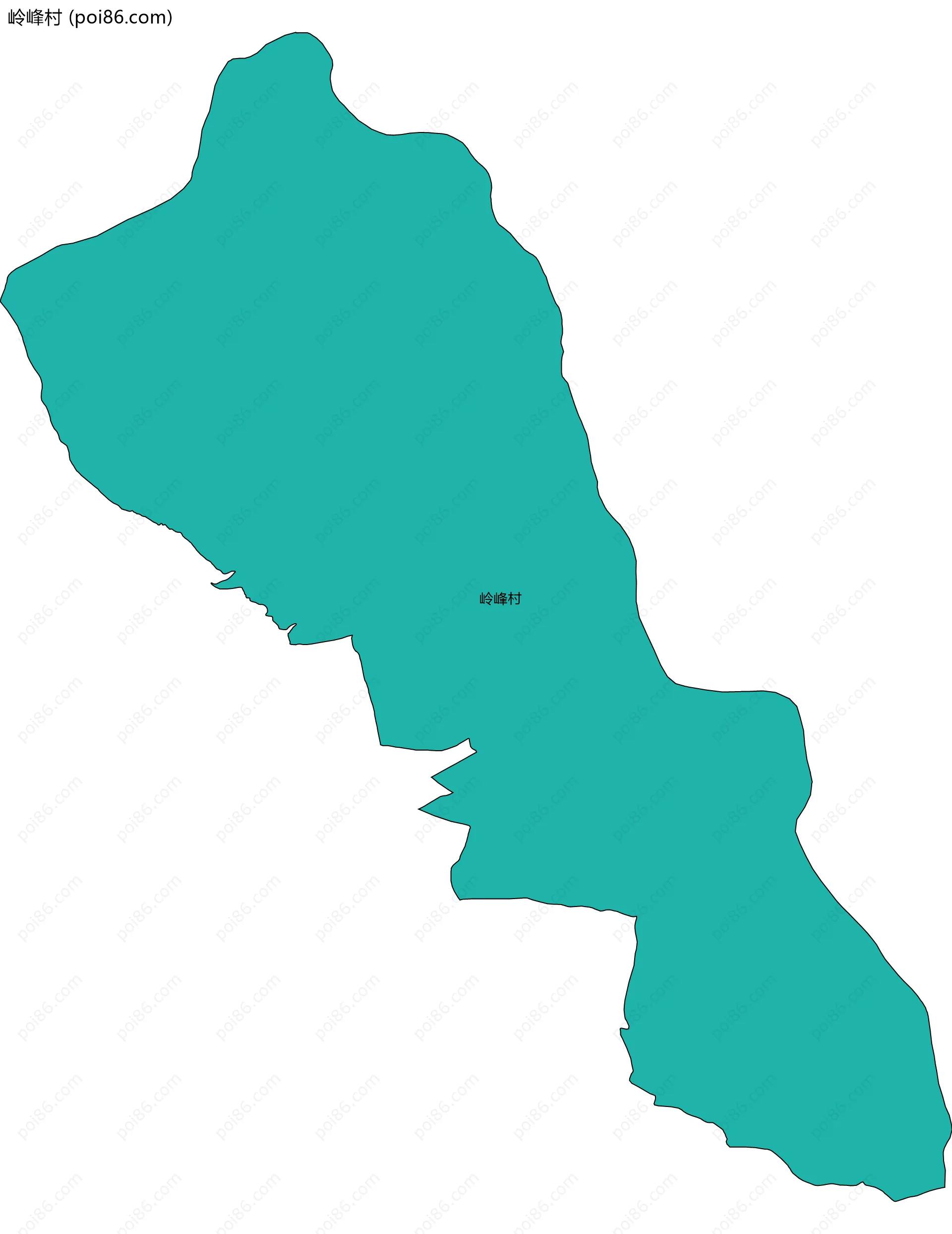 岭峰村边界地图