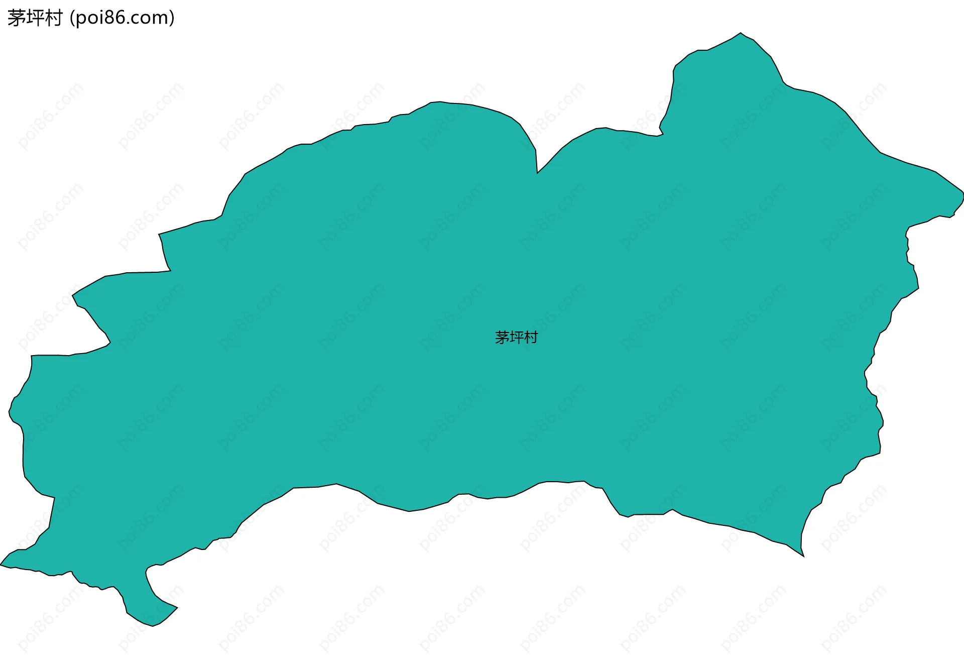 茅坪村边界地图