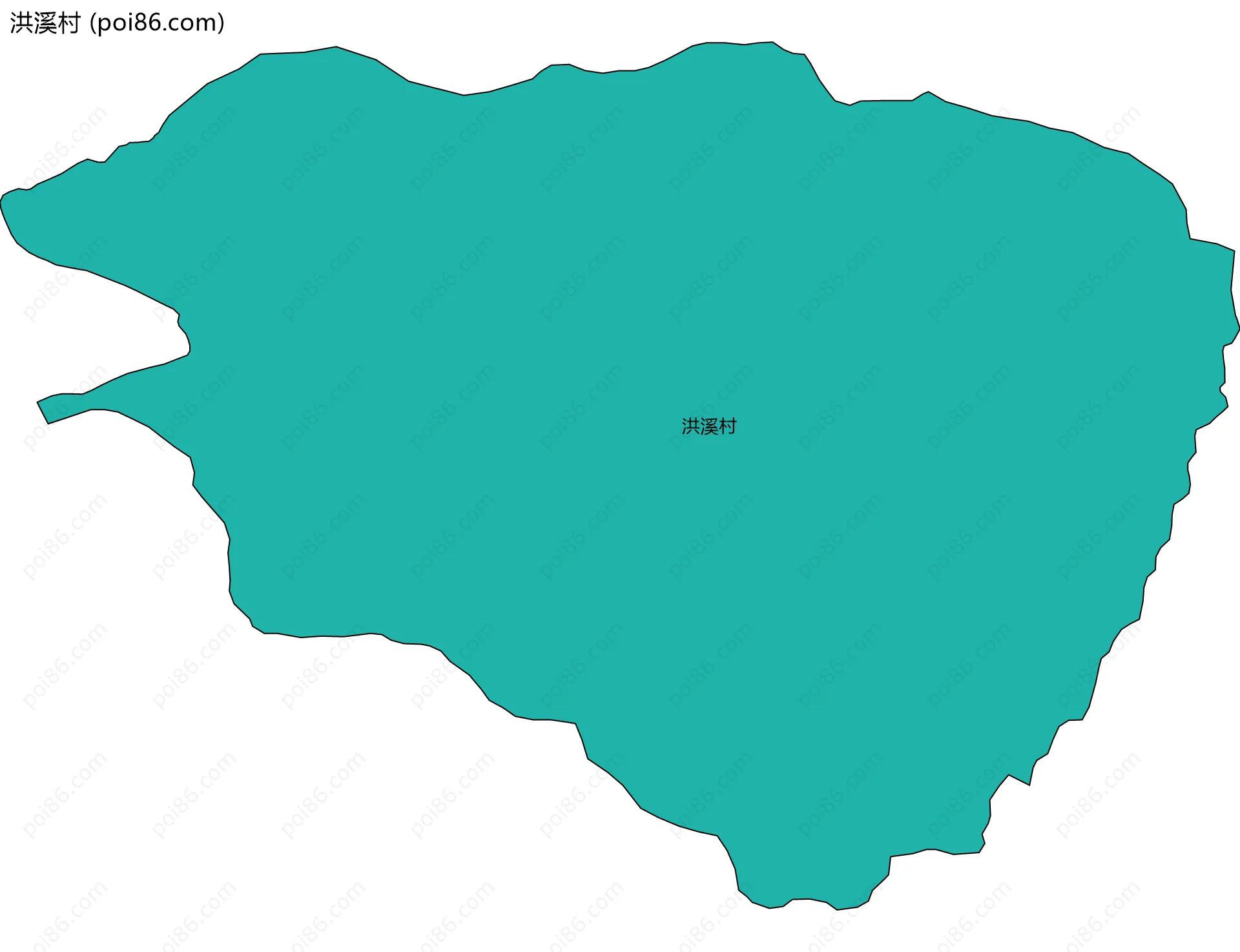 洪溪村边界地图