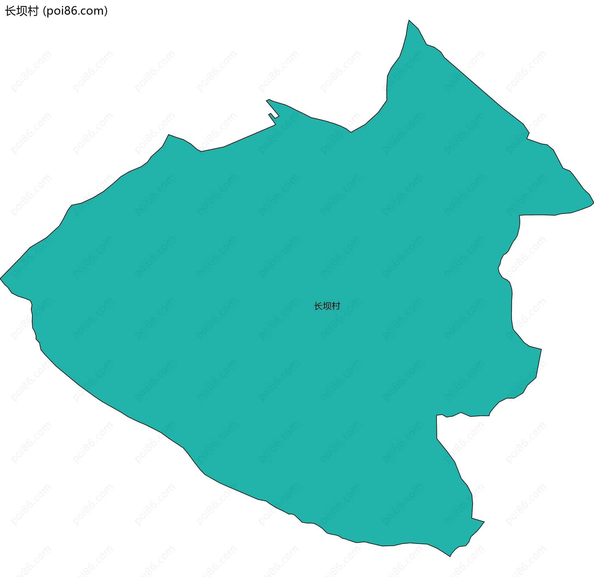 长坝村边界地图