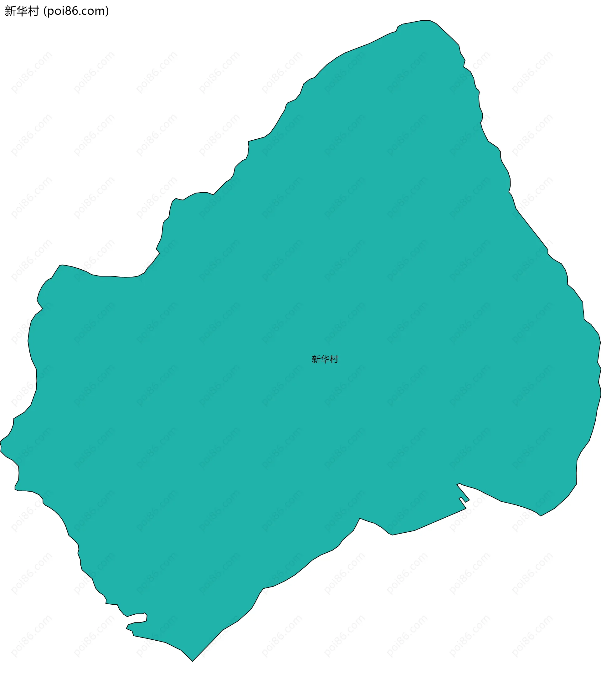 新华村边界地图