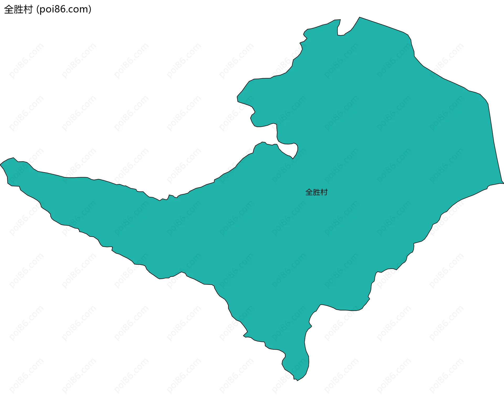 全胜村边界地图