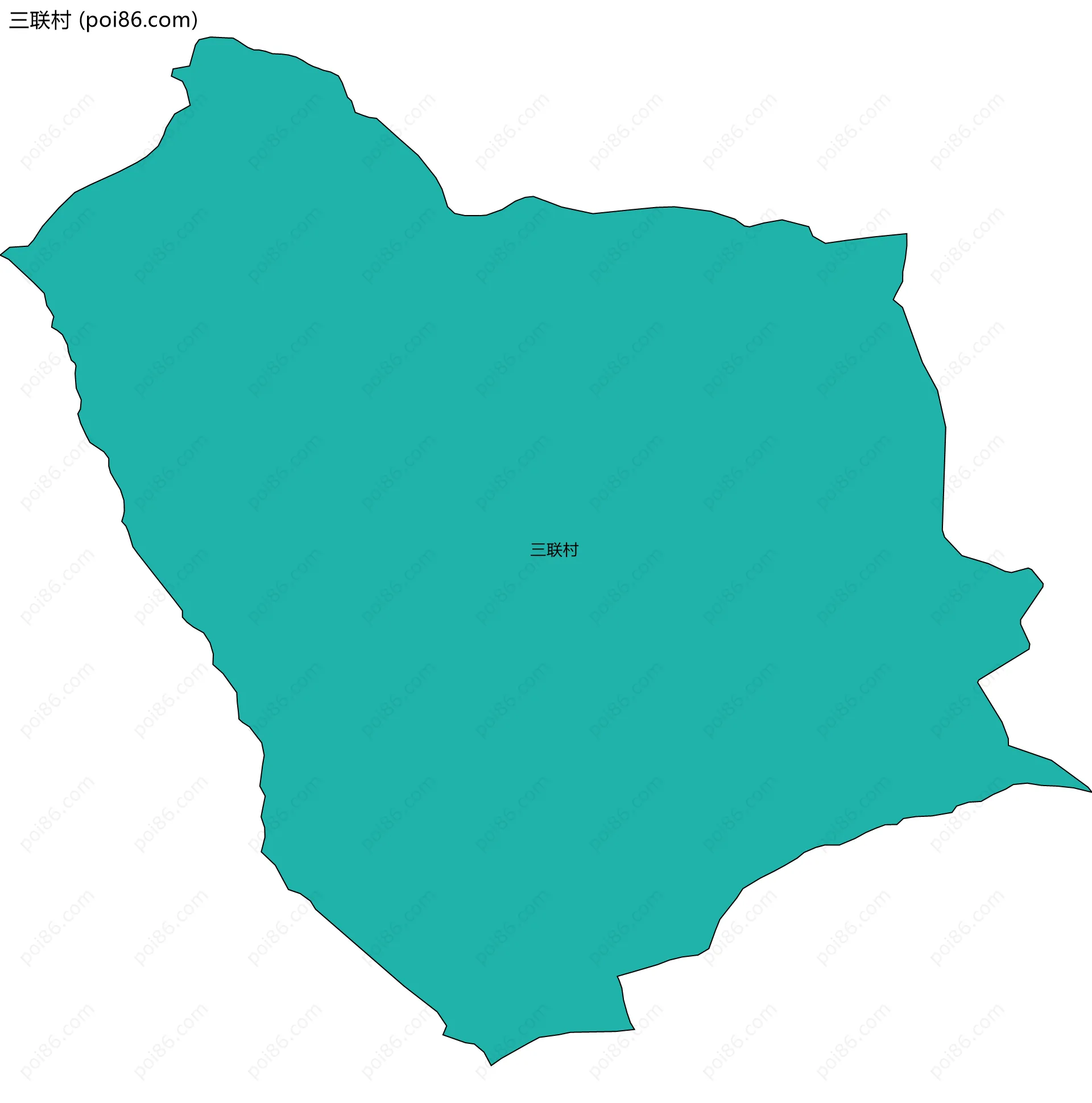 三联村边界地图