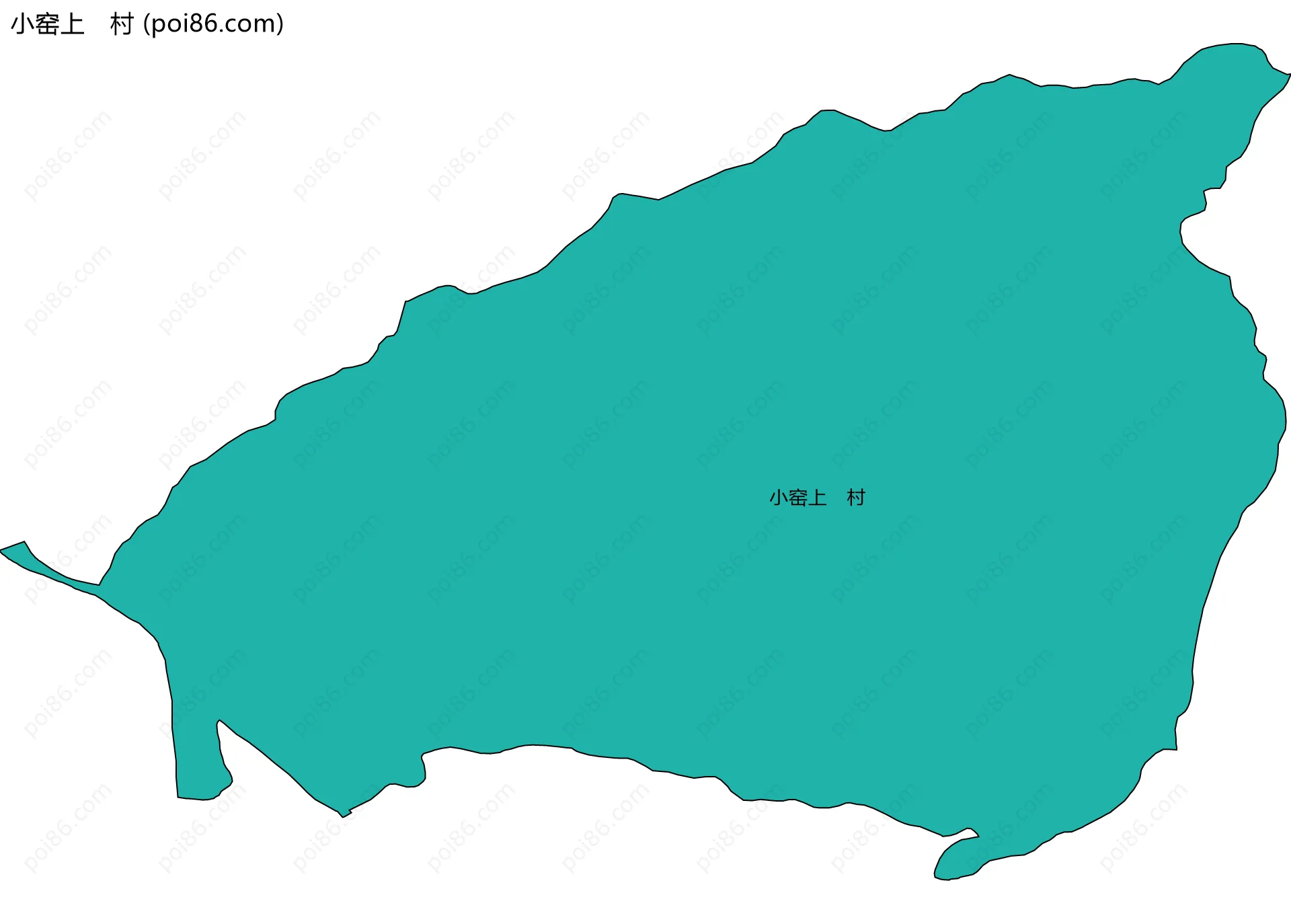 小窑上　村边界地图