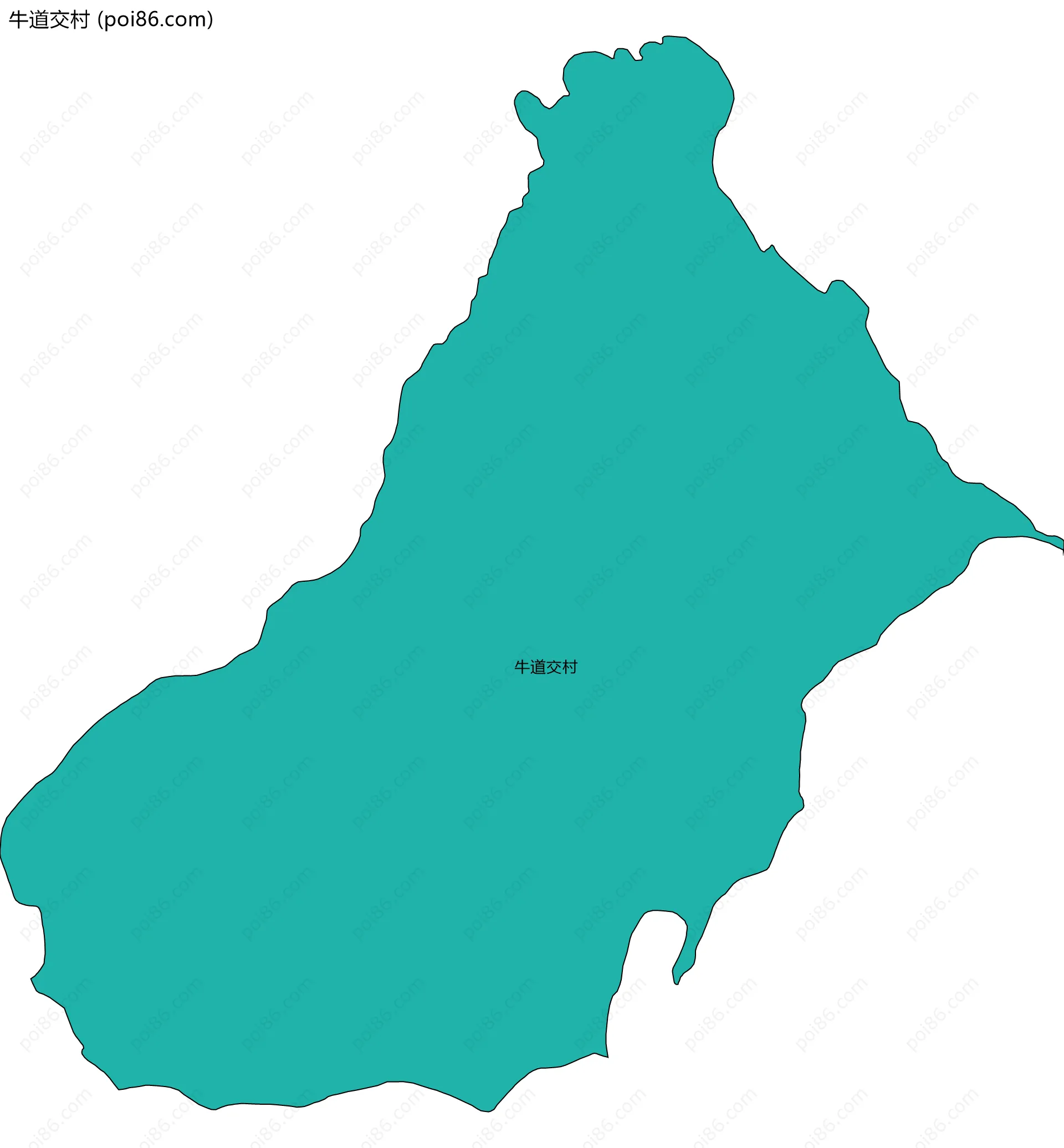 牛道交村边界地图