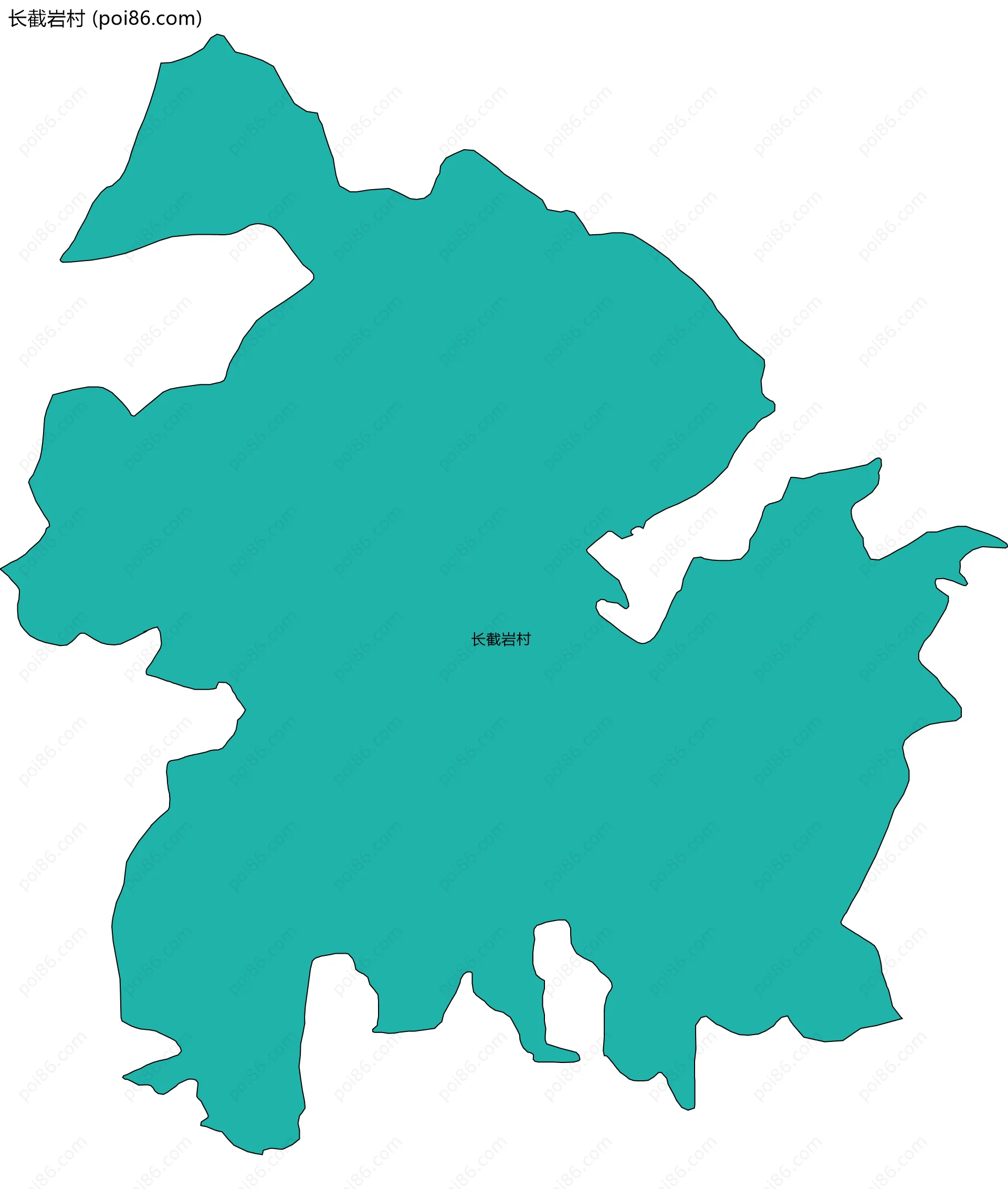 长截岩村边界地图