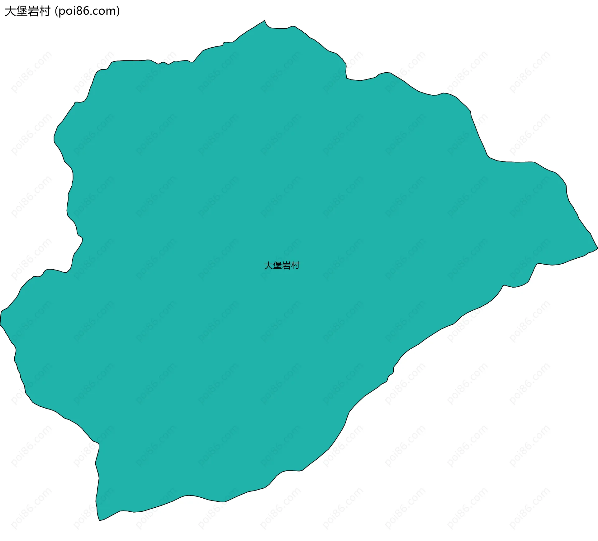 大堡岩村边界地图