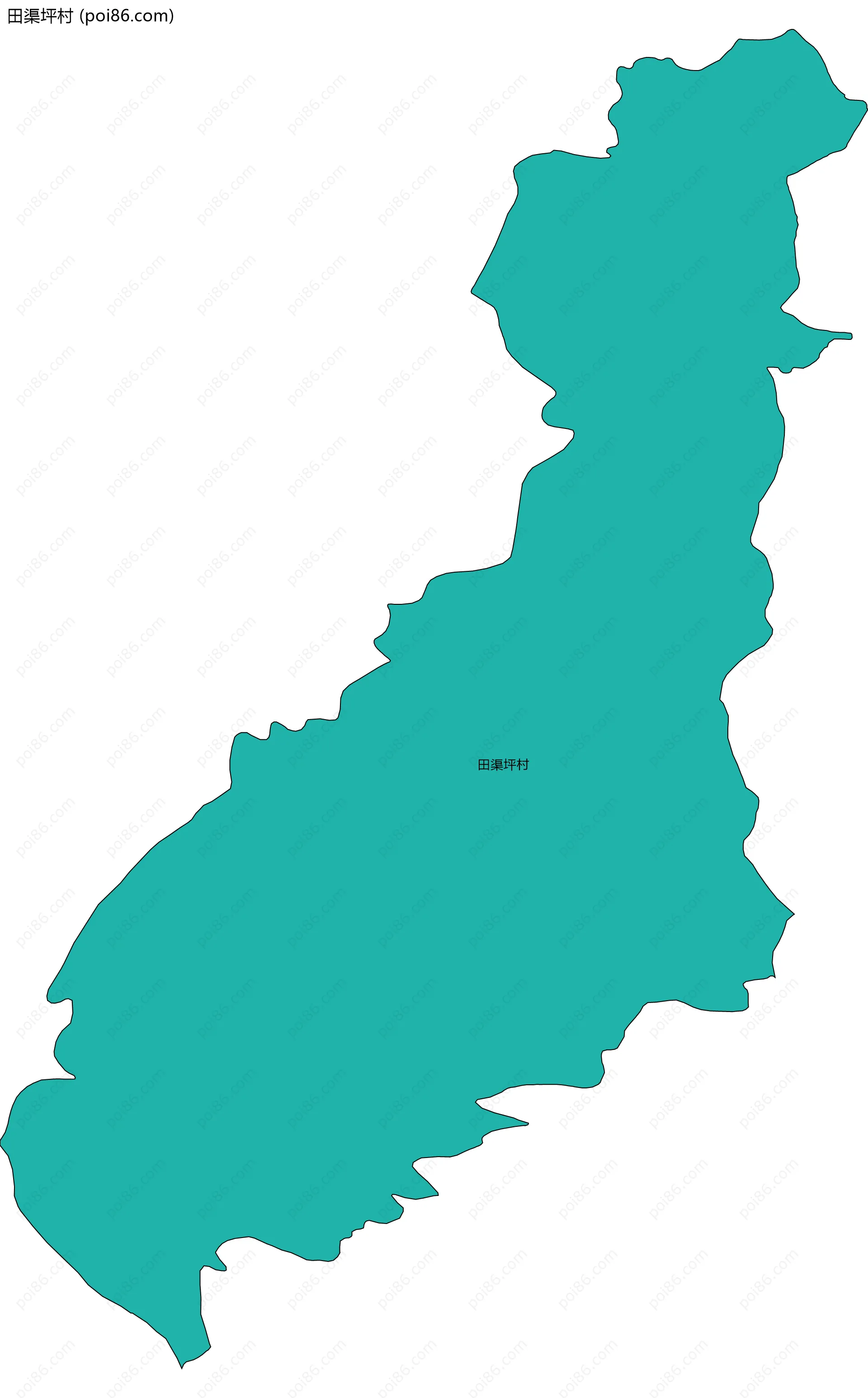 田渠坪村边界地图