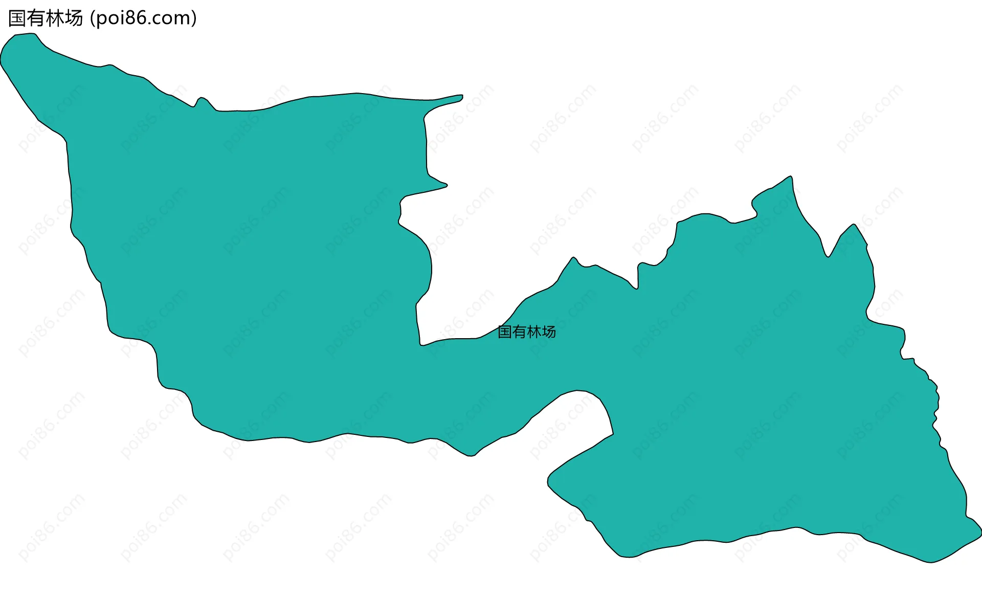 国有林场边界地图(五级行政区划)