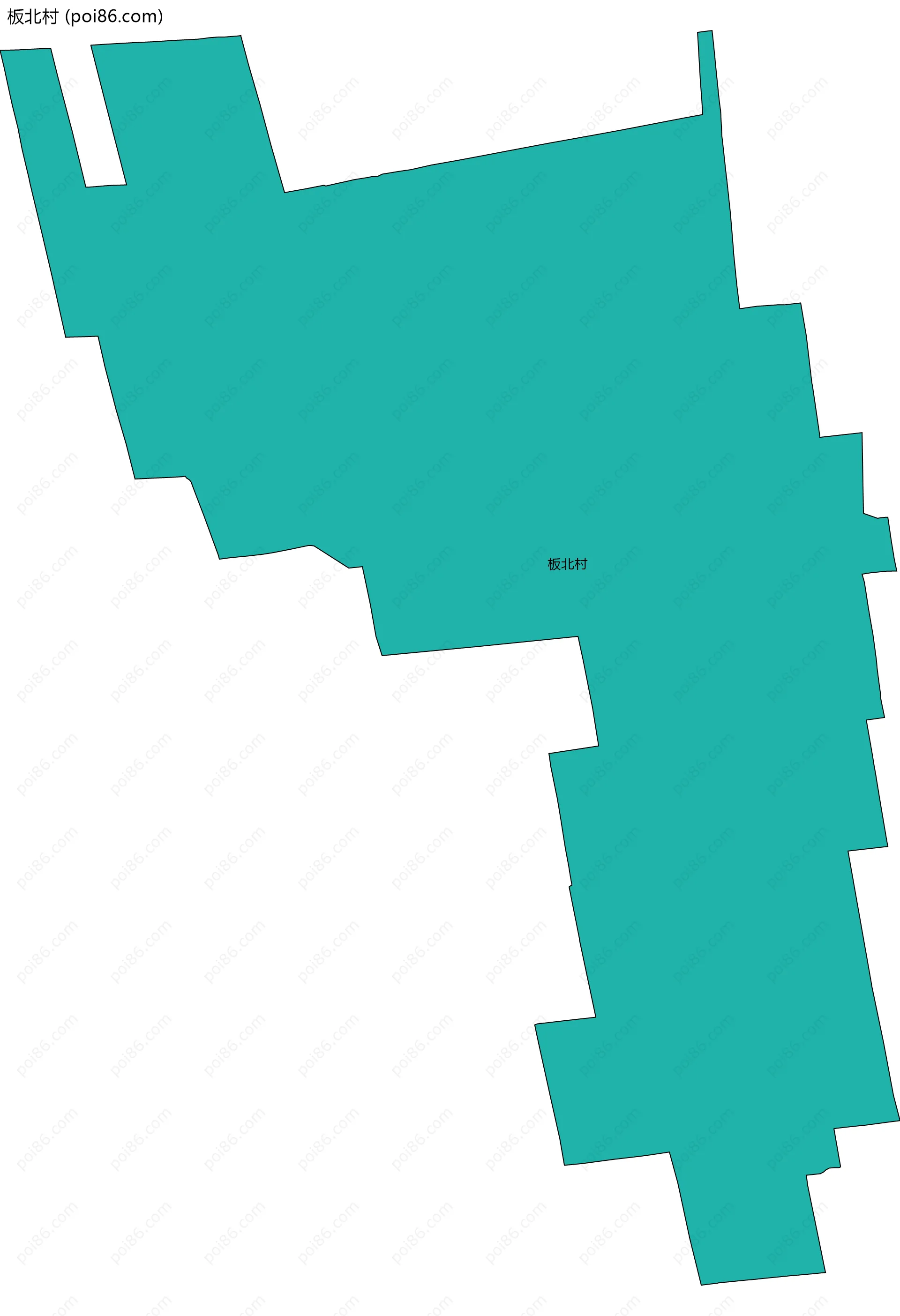 板北村边界地图